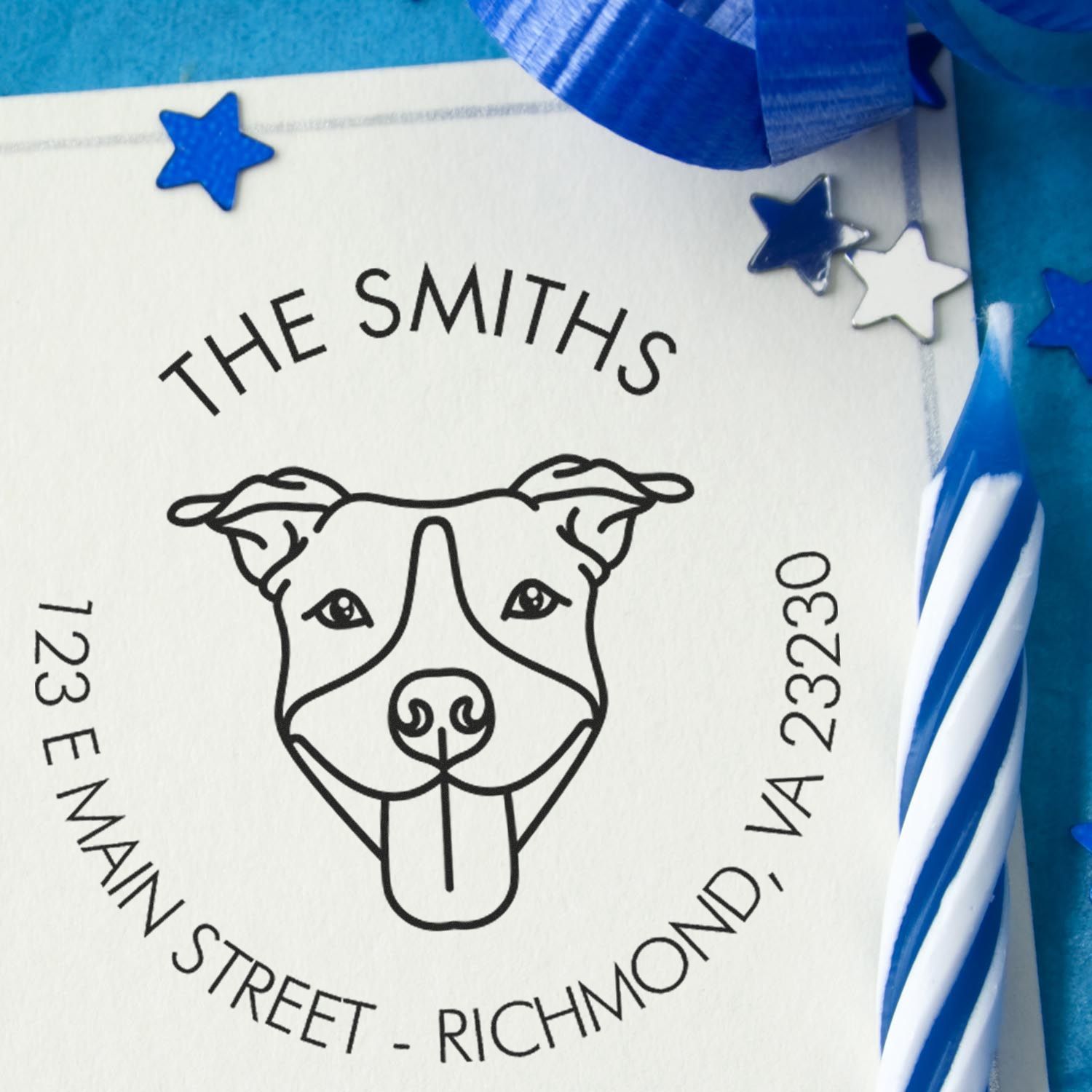 Self-Inking Pitbull Customized Mail Stamp for Envelopes