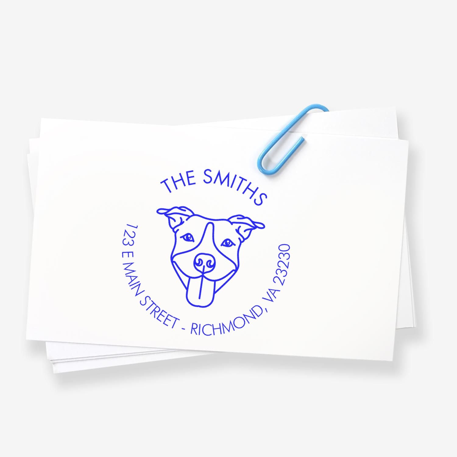PSI Pre-Inked Pitbull Made-to-Order Address Return Stamp for Envelopes - Engineer Seal Stamps