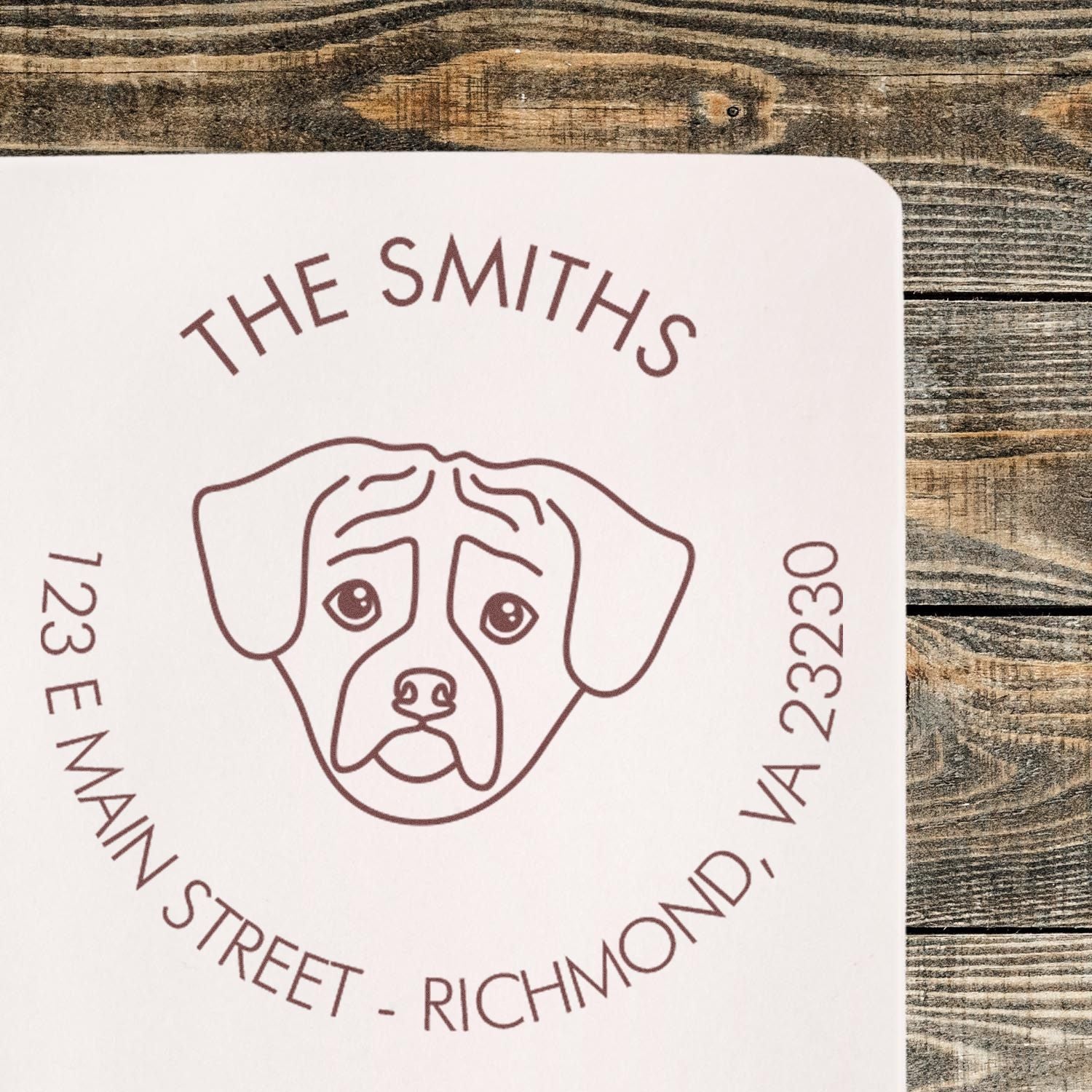 PSI Pre-Inked Puggle Made-to-Order Address Rubber Stamp - Engineer Seal Stamps
