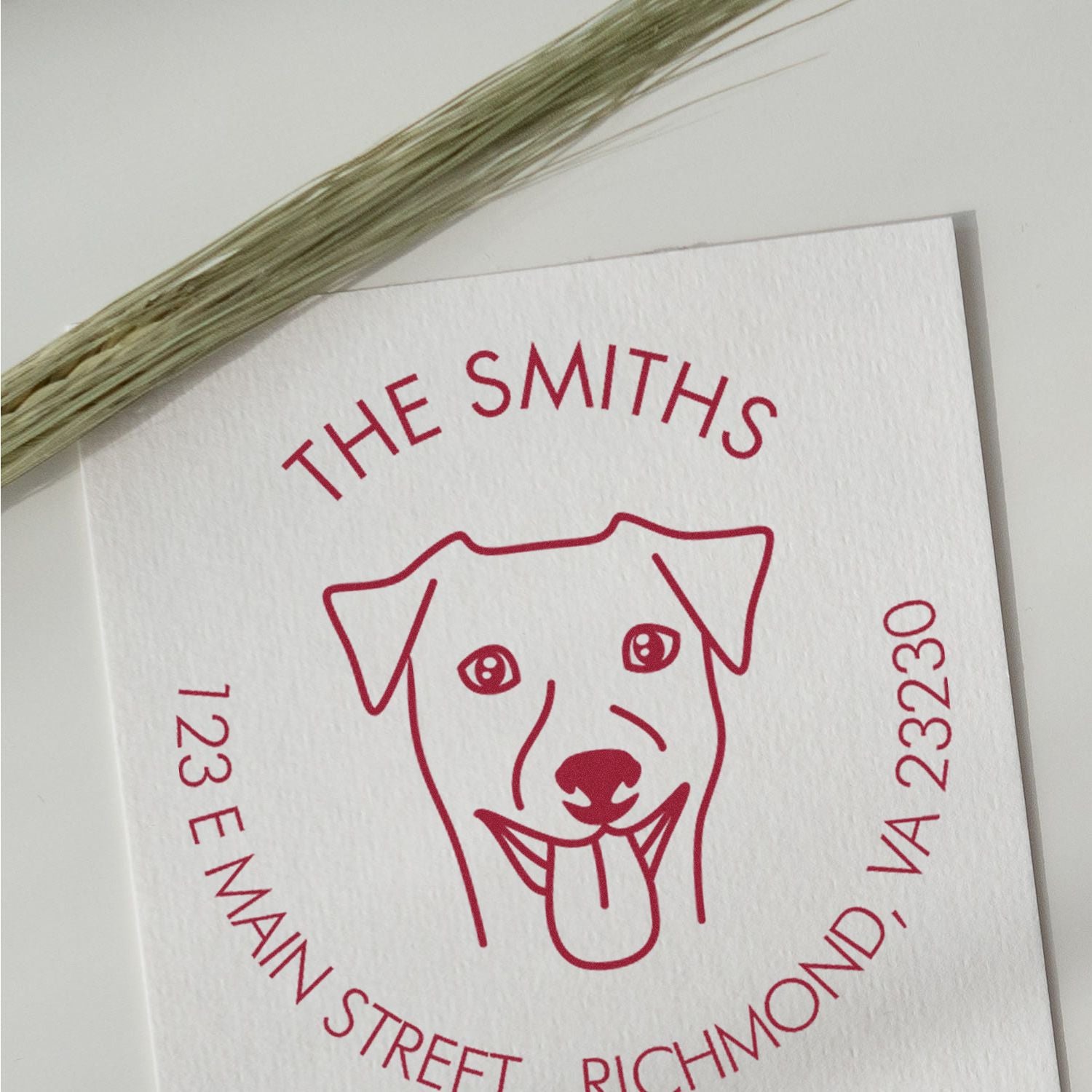 Wood Handle Rhodesian Ridgeback Custom Made High-Quality Address Stamp