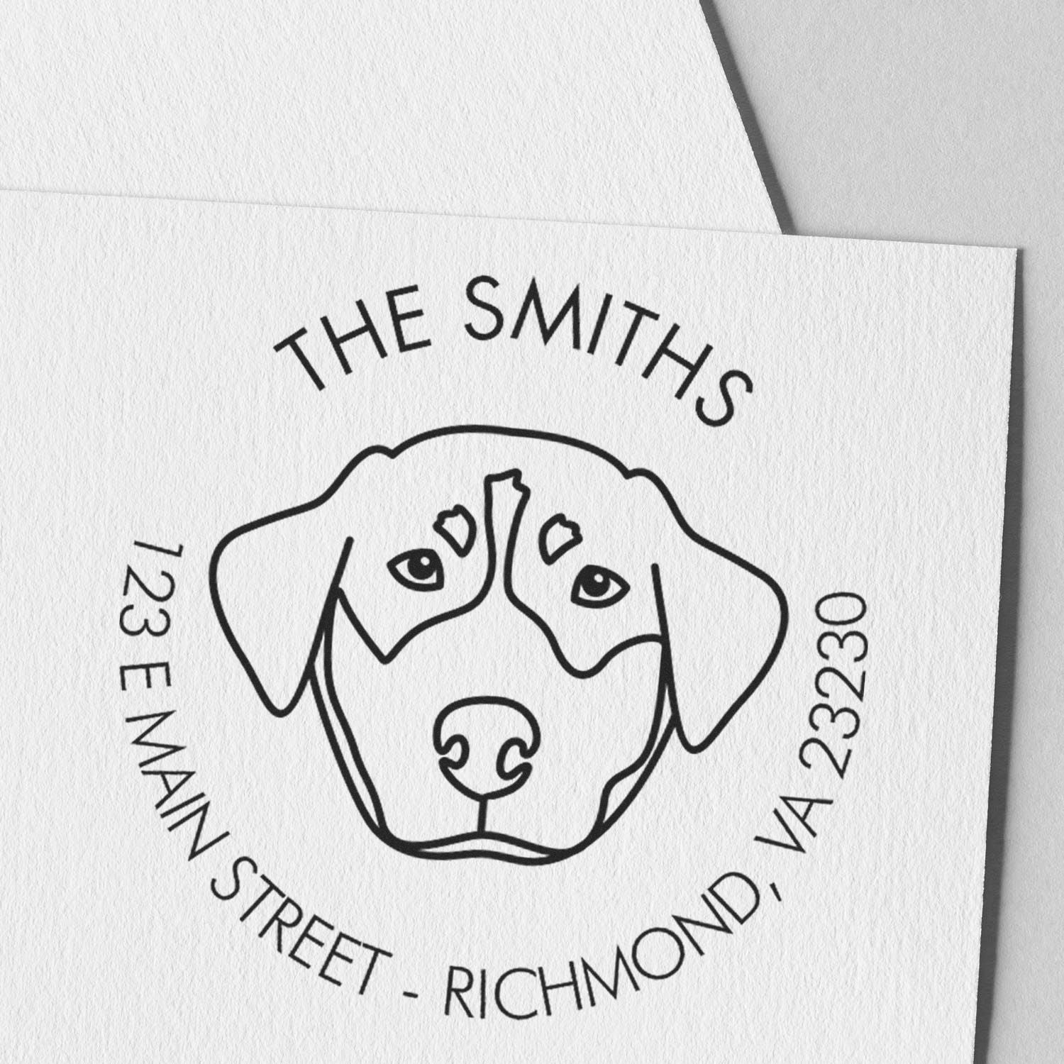 Wood Handle Rottweiler Custom Made High-Quality Address Stamp for Envelopes