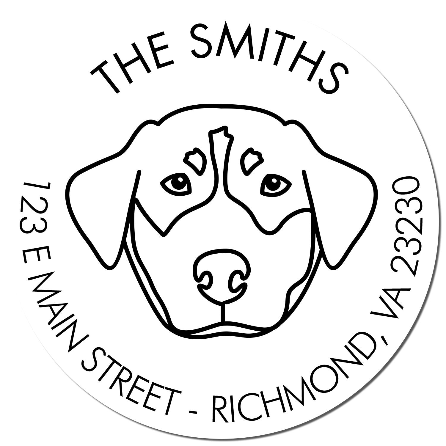 Slim Pre-Inked Rottweiler Personalized Mail Stamper - Engineer Seal Stamps