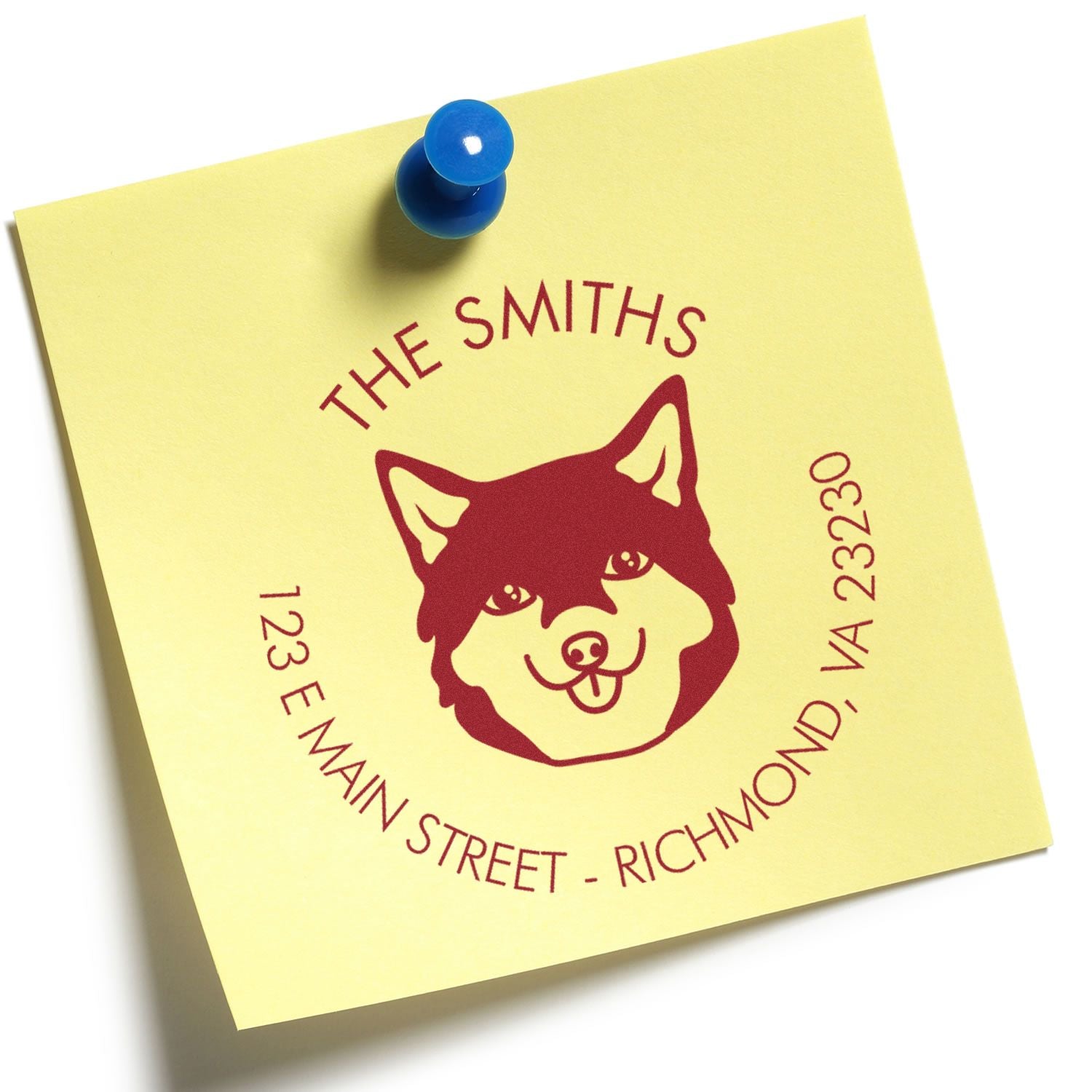 Wood Handle Shiba Custom Made Home Address Stamp for Envelopes