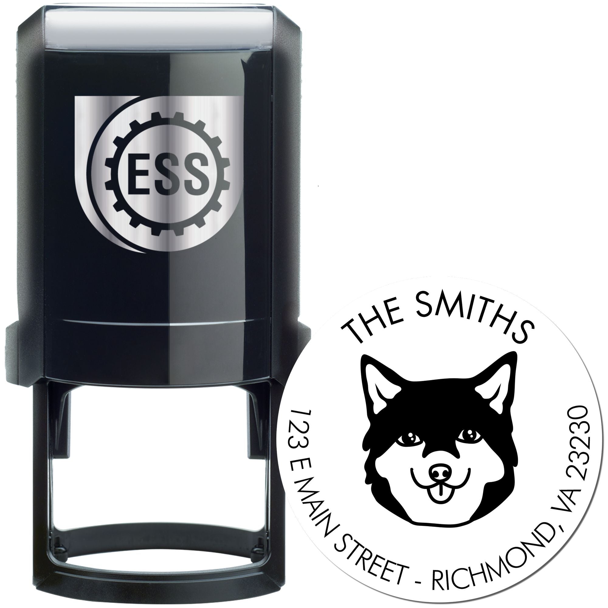 Self-Inking Shiba Customized Mailing Rubber Stamp