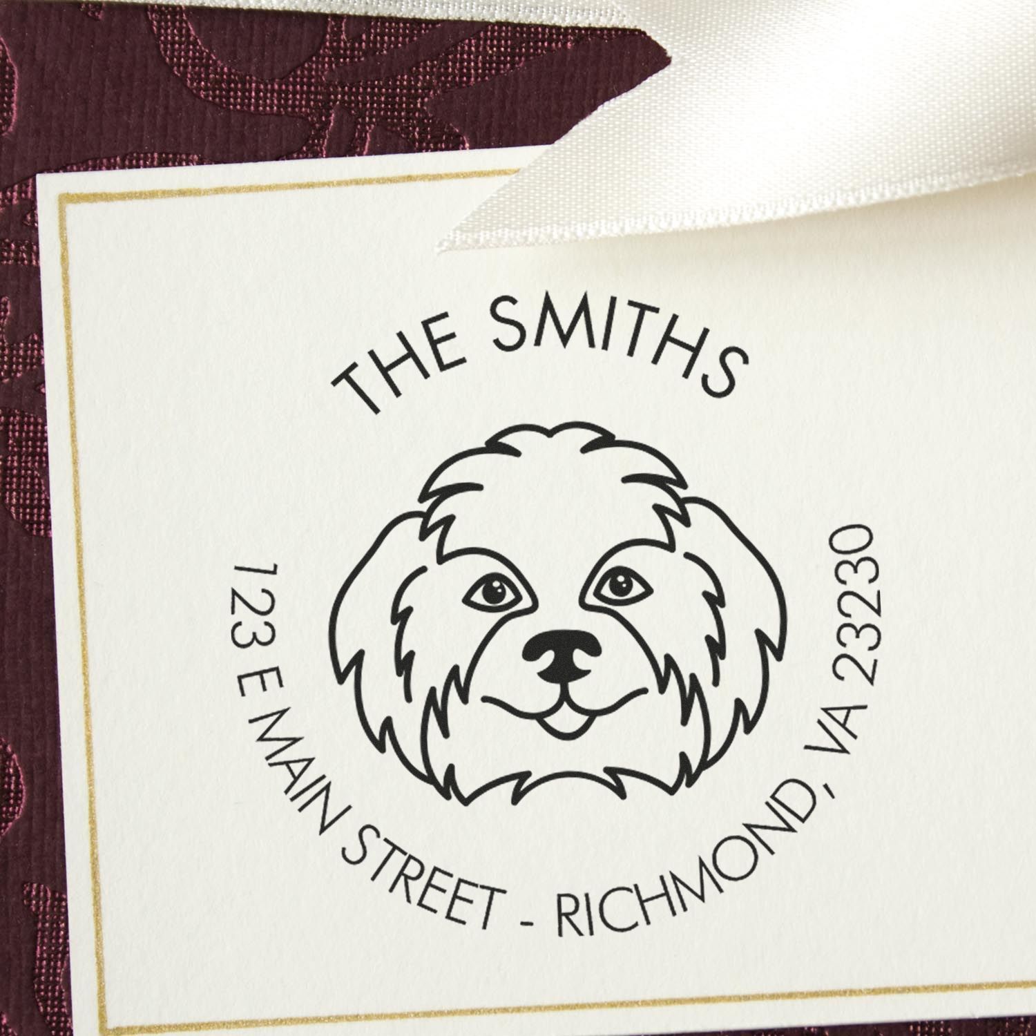 Self-Inking Shih Tzu Customized Mailing Stamp