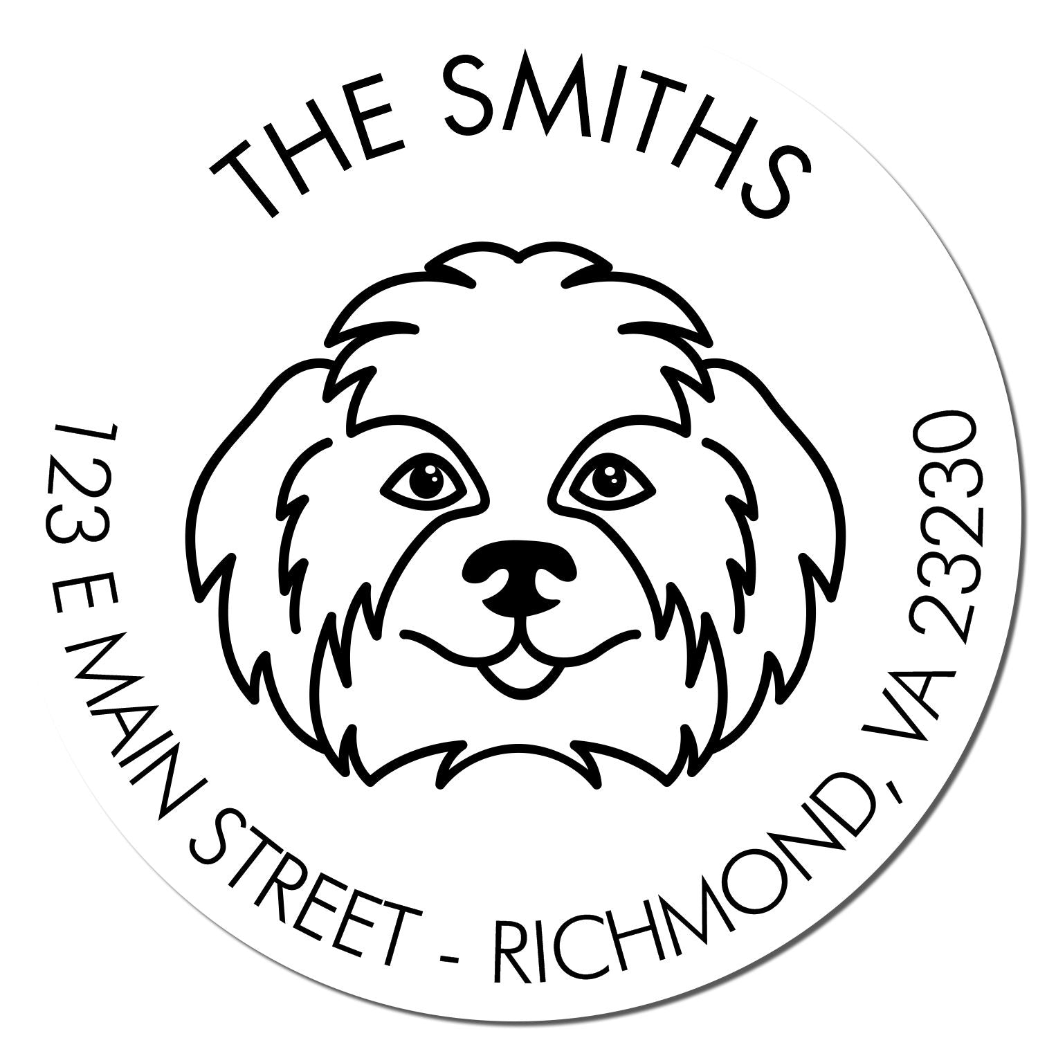 Self-Inking Shih Tzu Customized Mailing Stamp