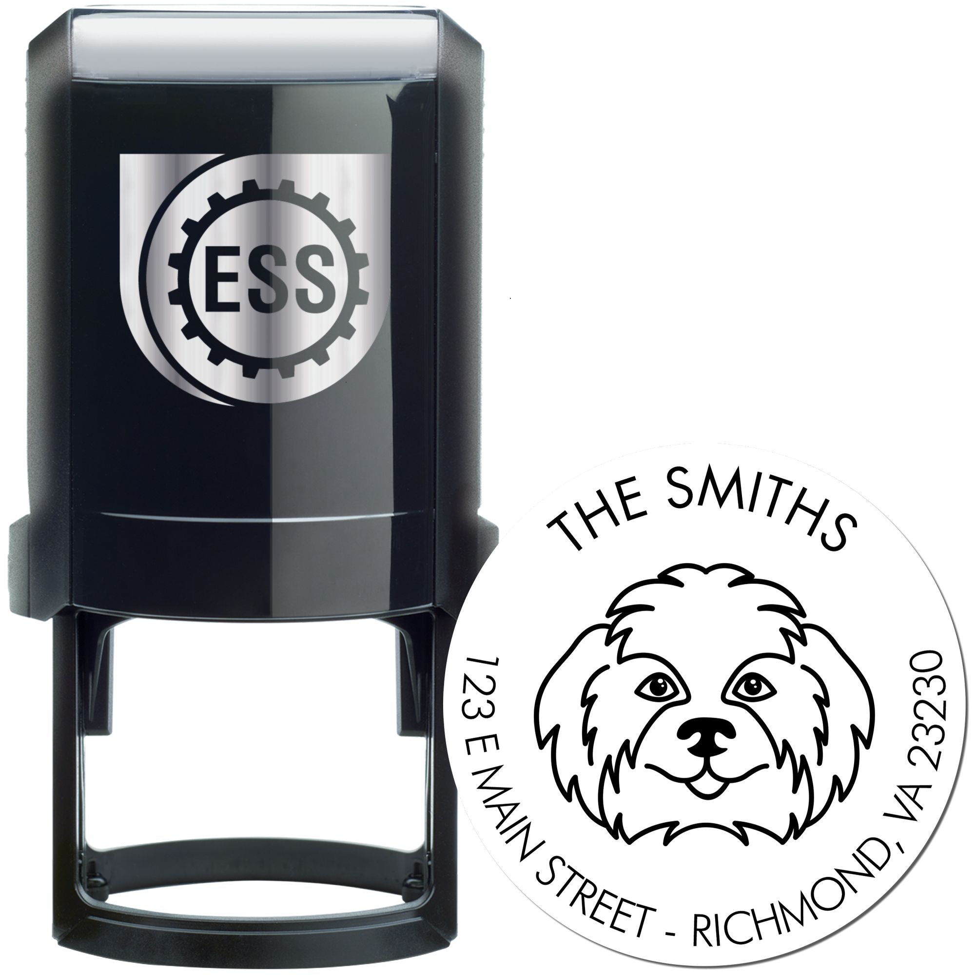 Self-Inking Shih Tzu Customized Mailing Stamp