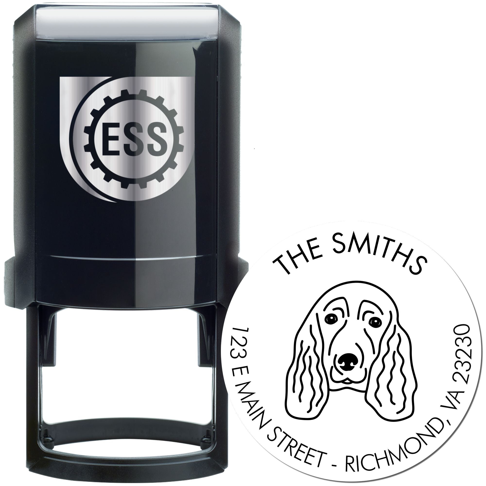 Self-Inking Spaniel Customized Mailing Stamp