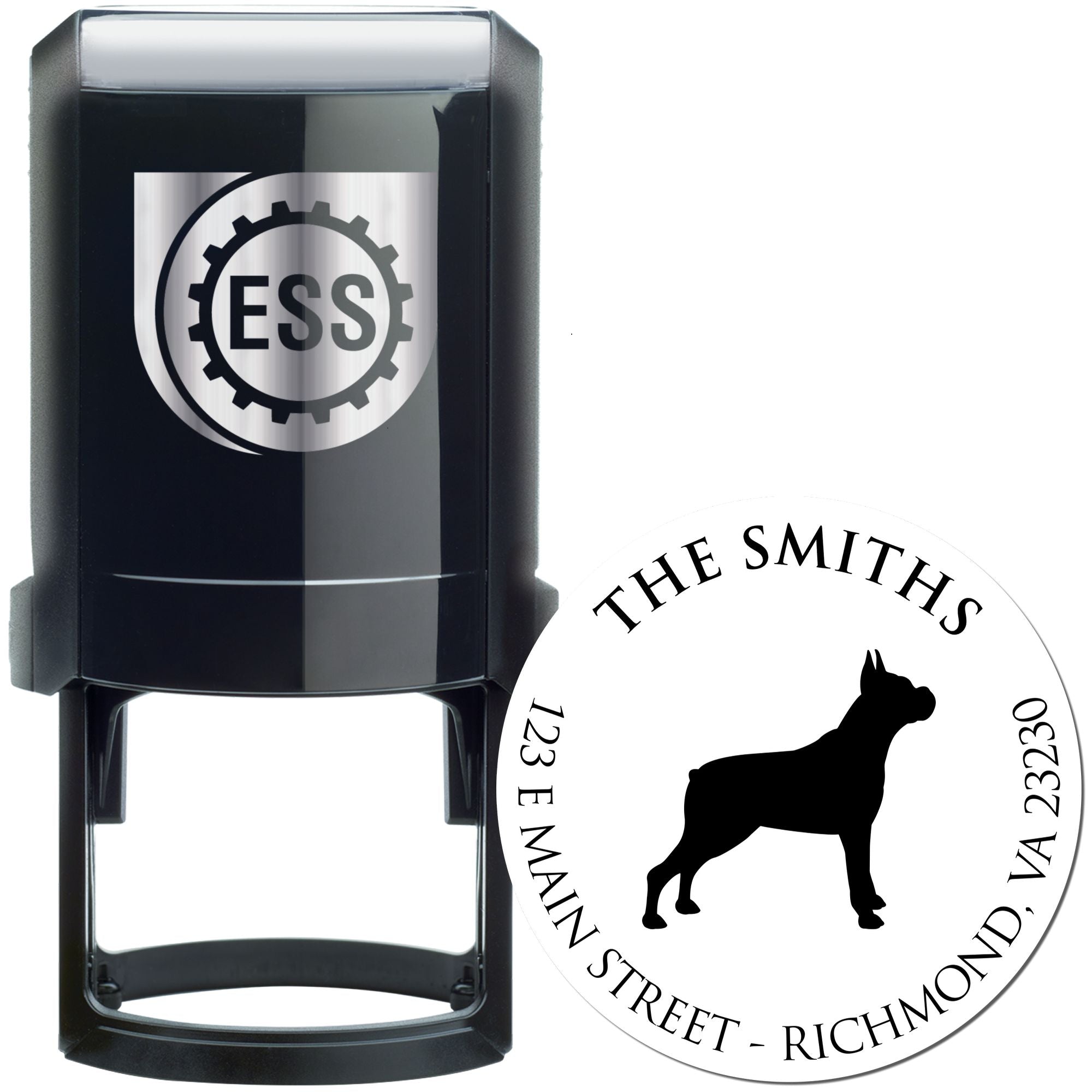 Self-Inking Boxer Customized New Address Stamp