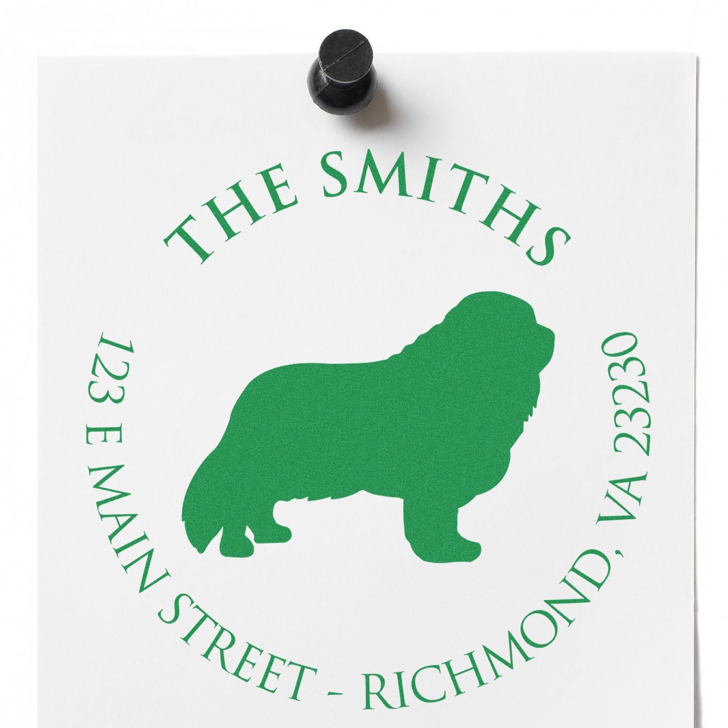 Self-Inking Cavalier King Charles Customized New Home Address Rubber Stamp - Engineer Seal Stamps