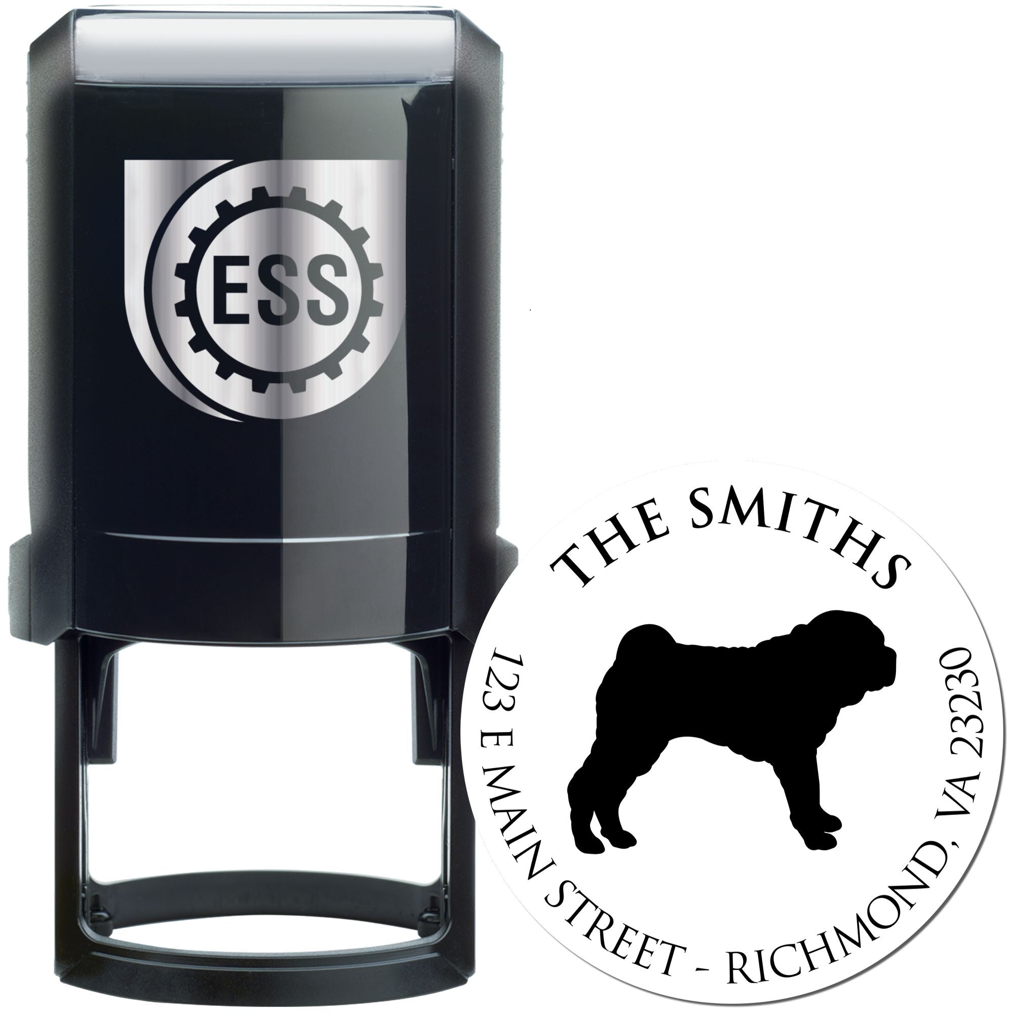 Self-Inking Shar Pei Customized Return Address Stamper