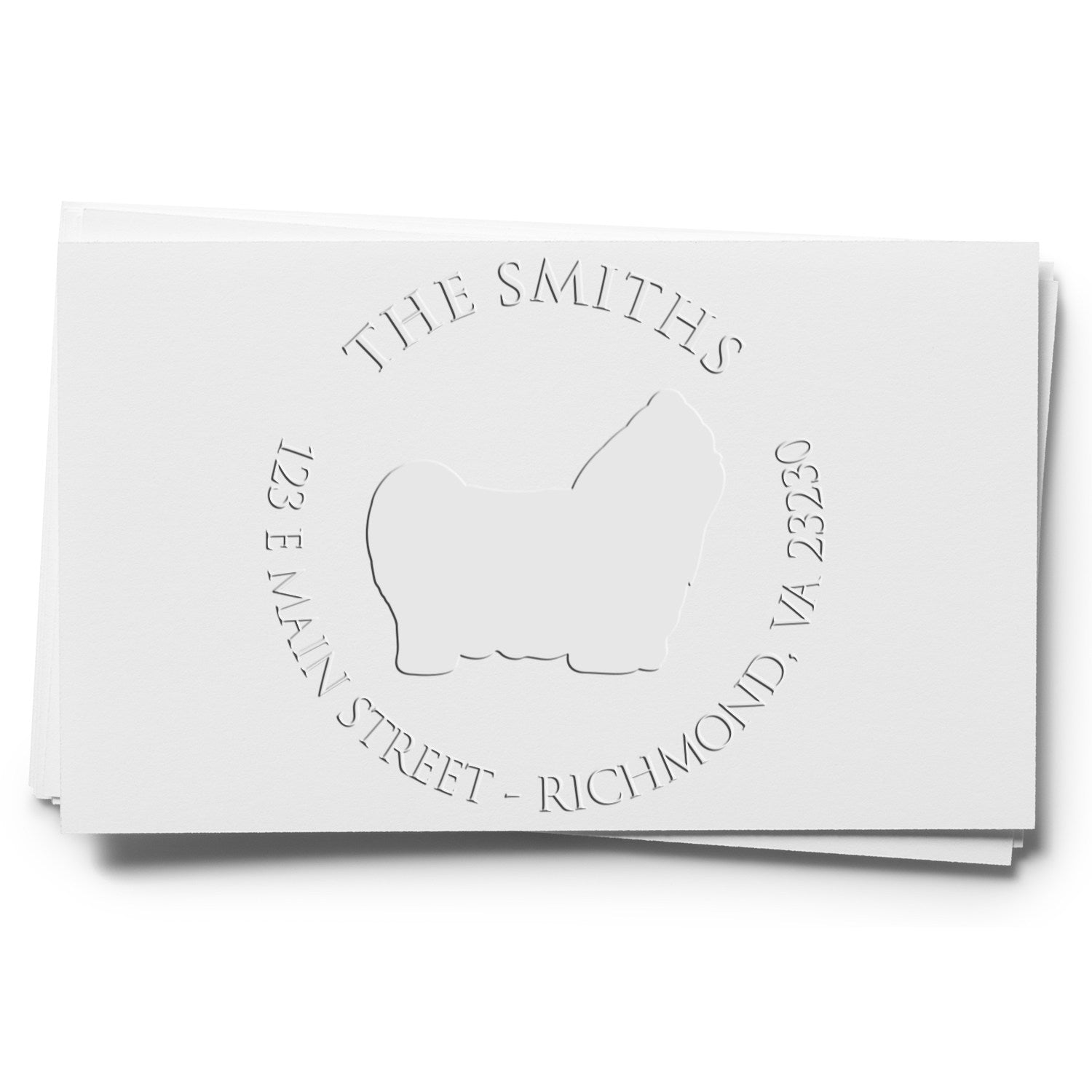 Shih Tzu Silhouette Made-to-Order Mailing Seal Embosser