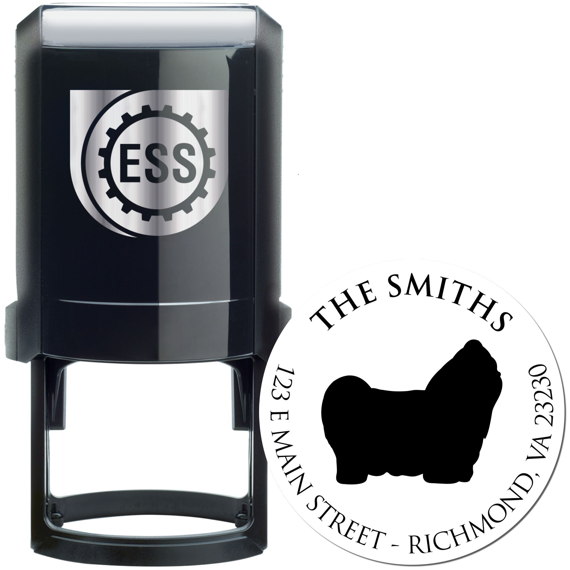 Self-Inking Shih Tzu Customized Rubber Address Stamp for Envelopes