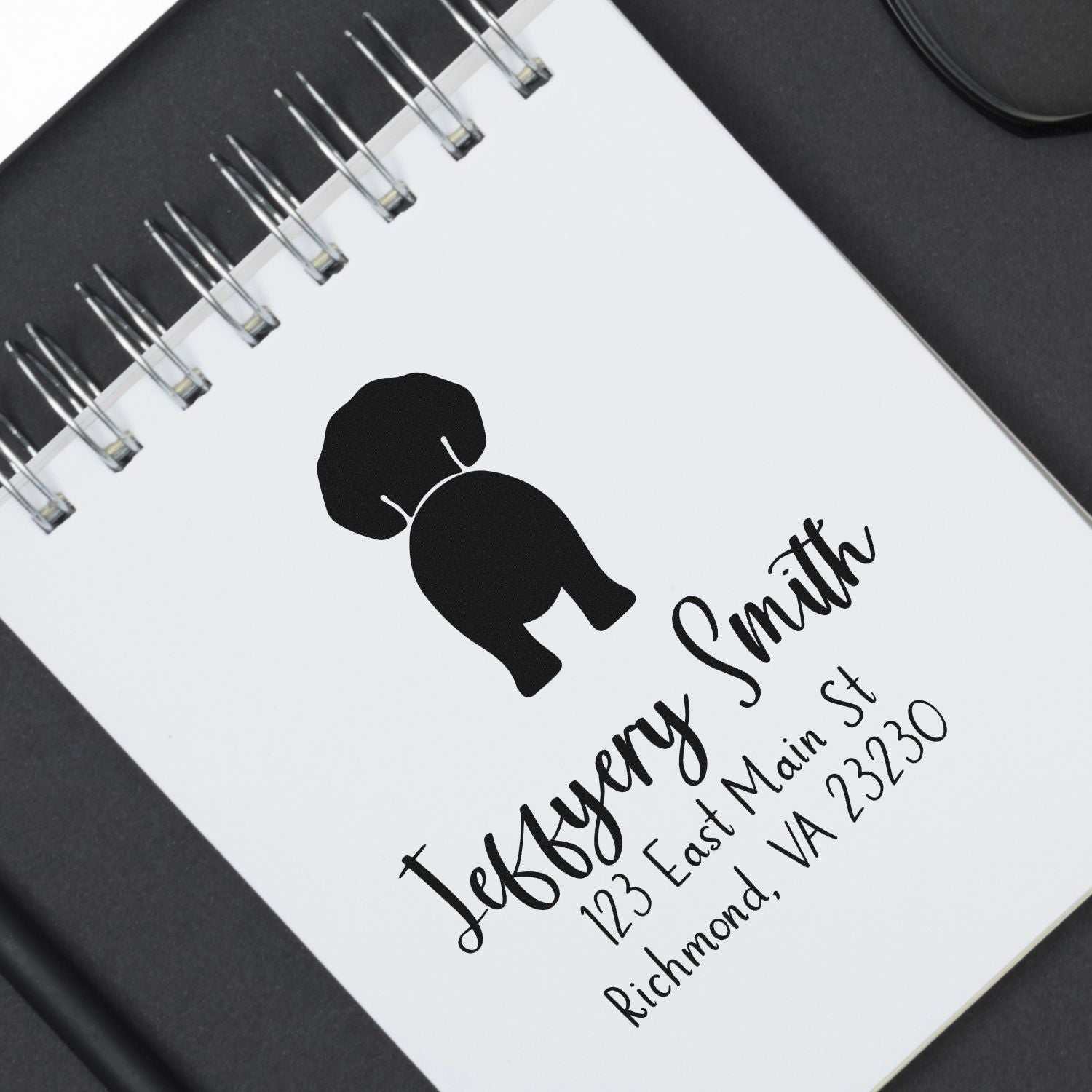 Slim Pre-Inked Beagle Pet Address Stamp