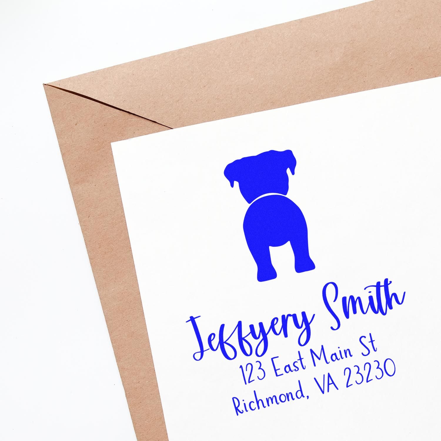 Slim Pre-Inked Boxer Return Address Rubber Stamp