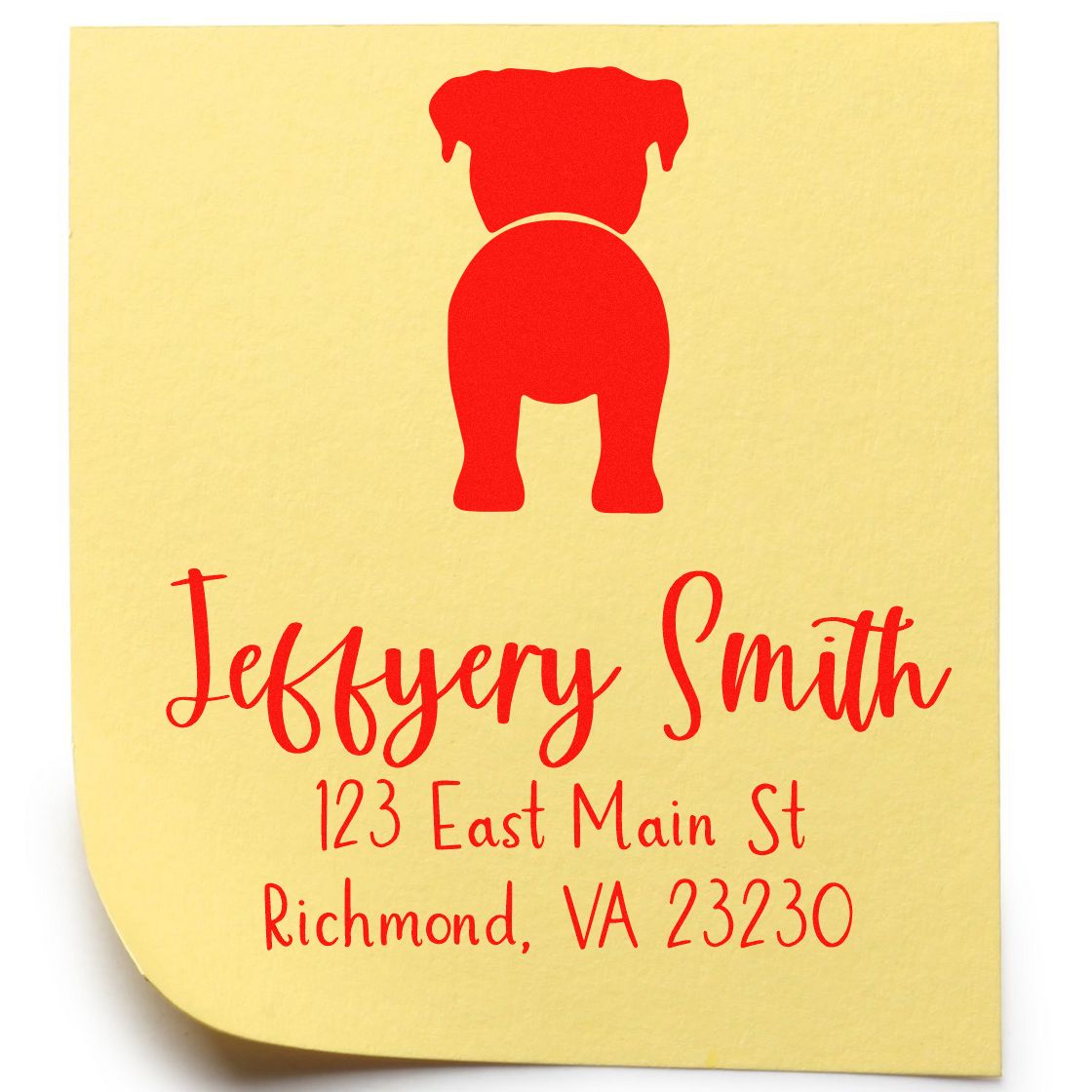 Wood Handle Boxer Custom Made New Address Stamp for Envelopes