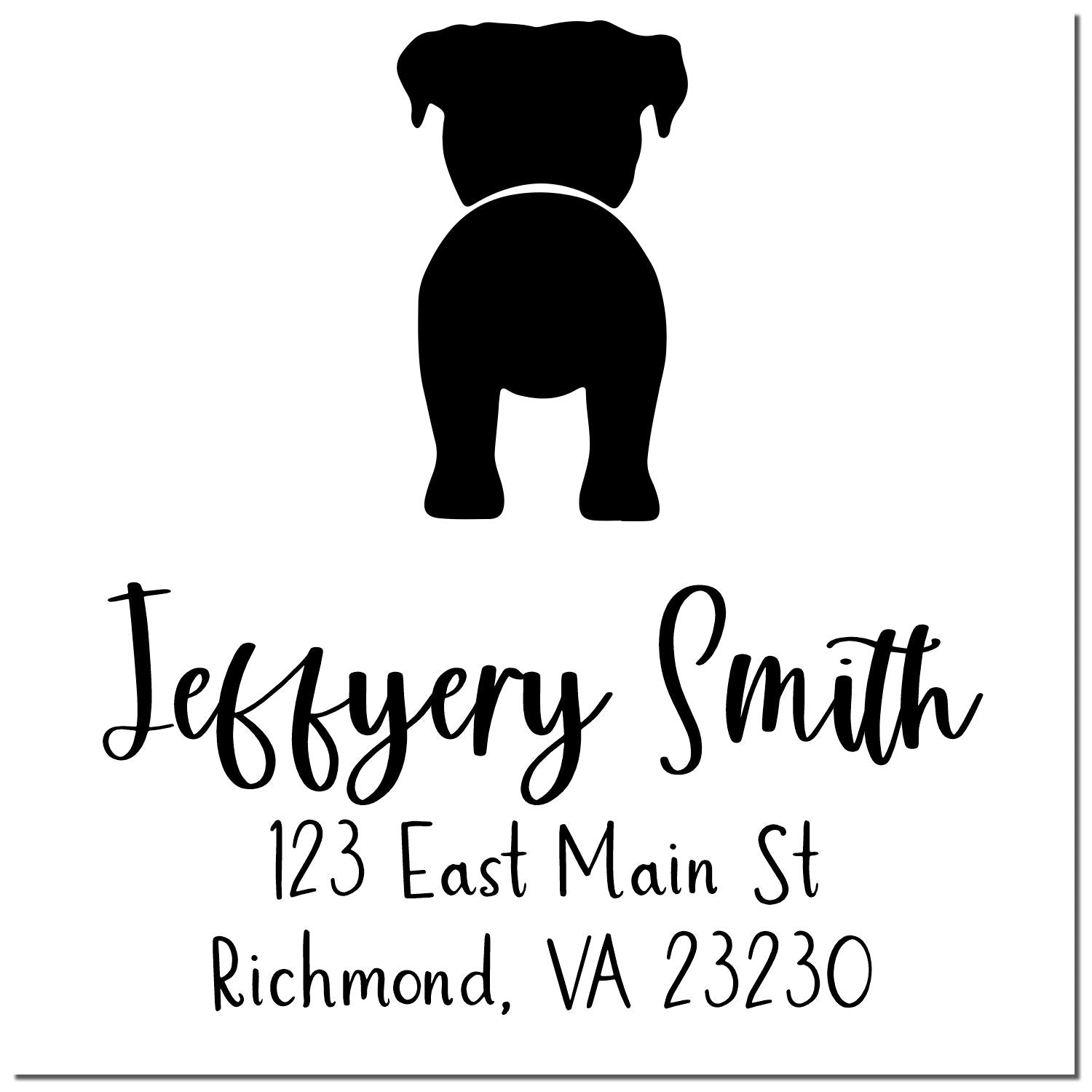 Slim Pre-Inked Boxer Return Address Rubber Stamp