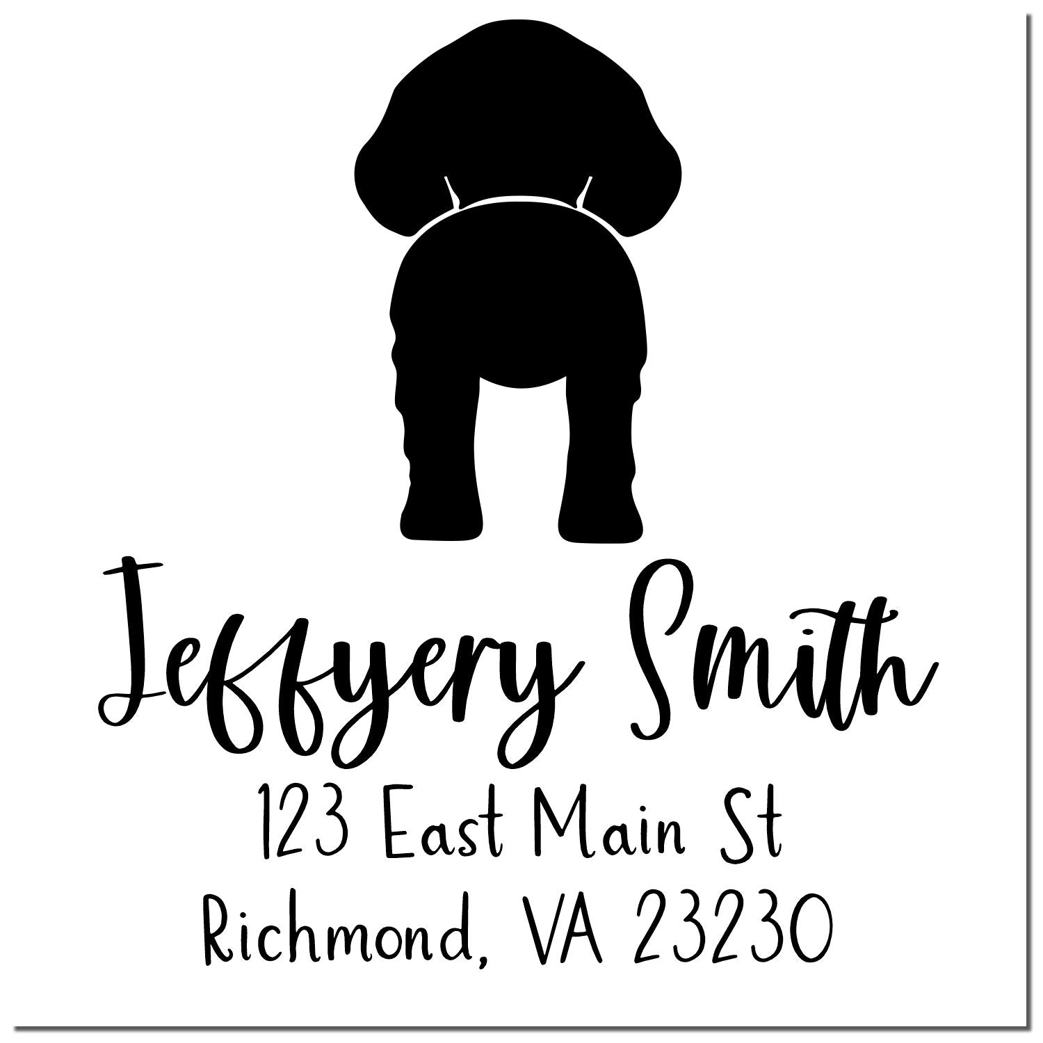 Self-Inking Brittany Custom-Made Address Return Rubber Stamp