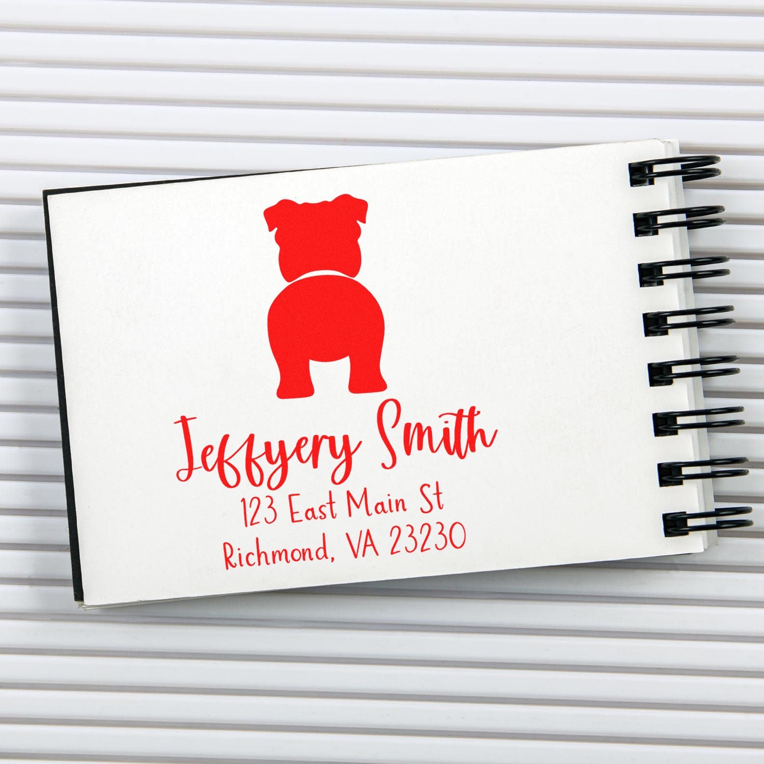 Self-Inking Bulldog Custom-Made Address Return Rubber Stamp