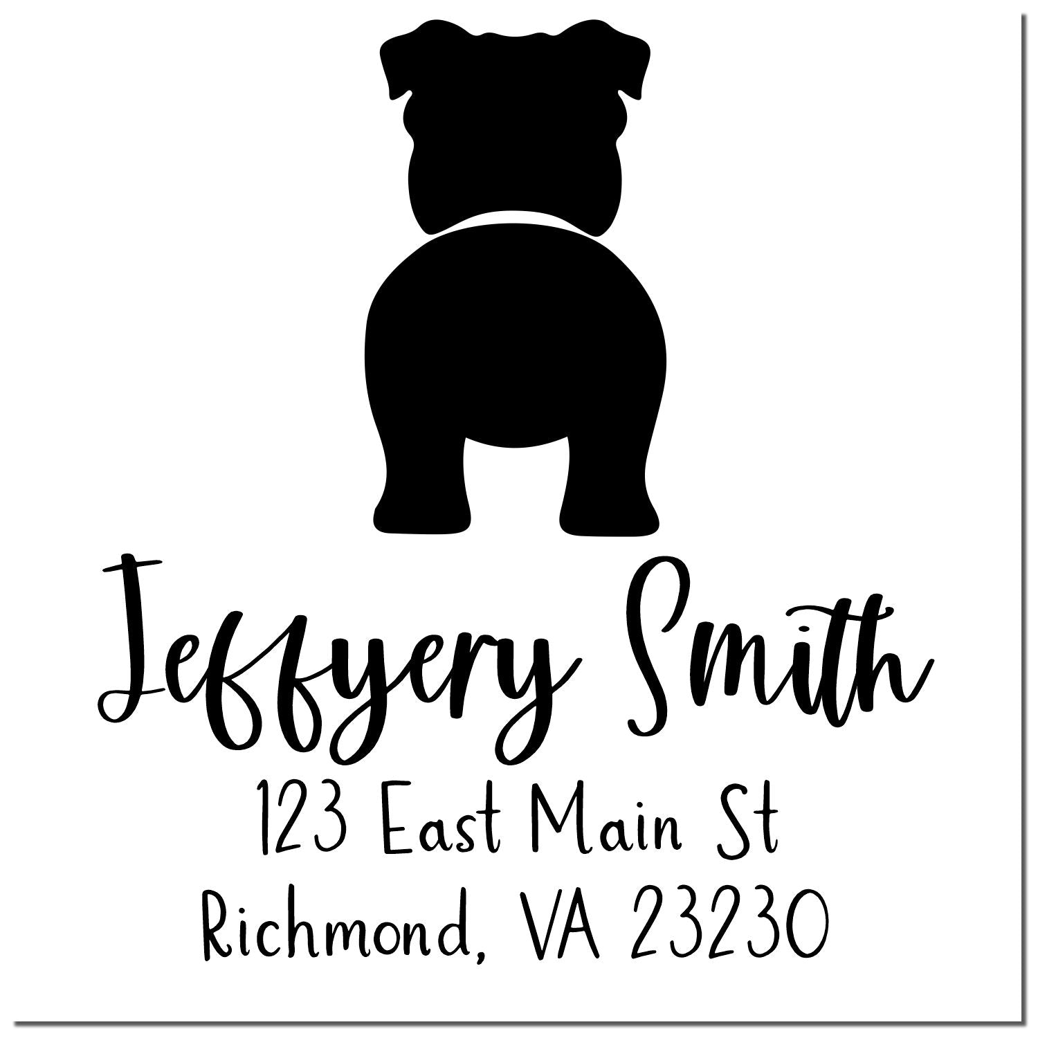 Self-Inking Bulldog Custom-Made Address Return Rubber Stamp