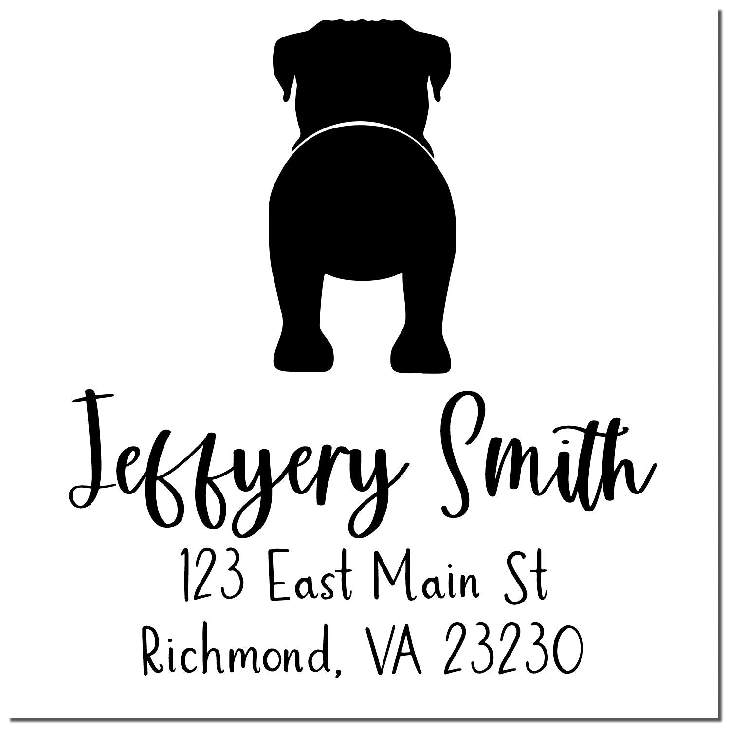 Slim Pre-Inked Bullmastiff Return Address Stamp for Envelopes