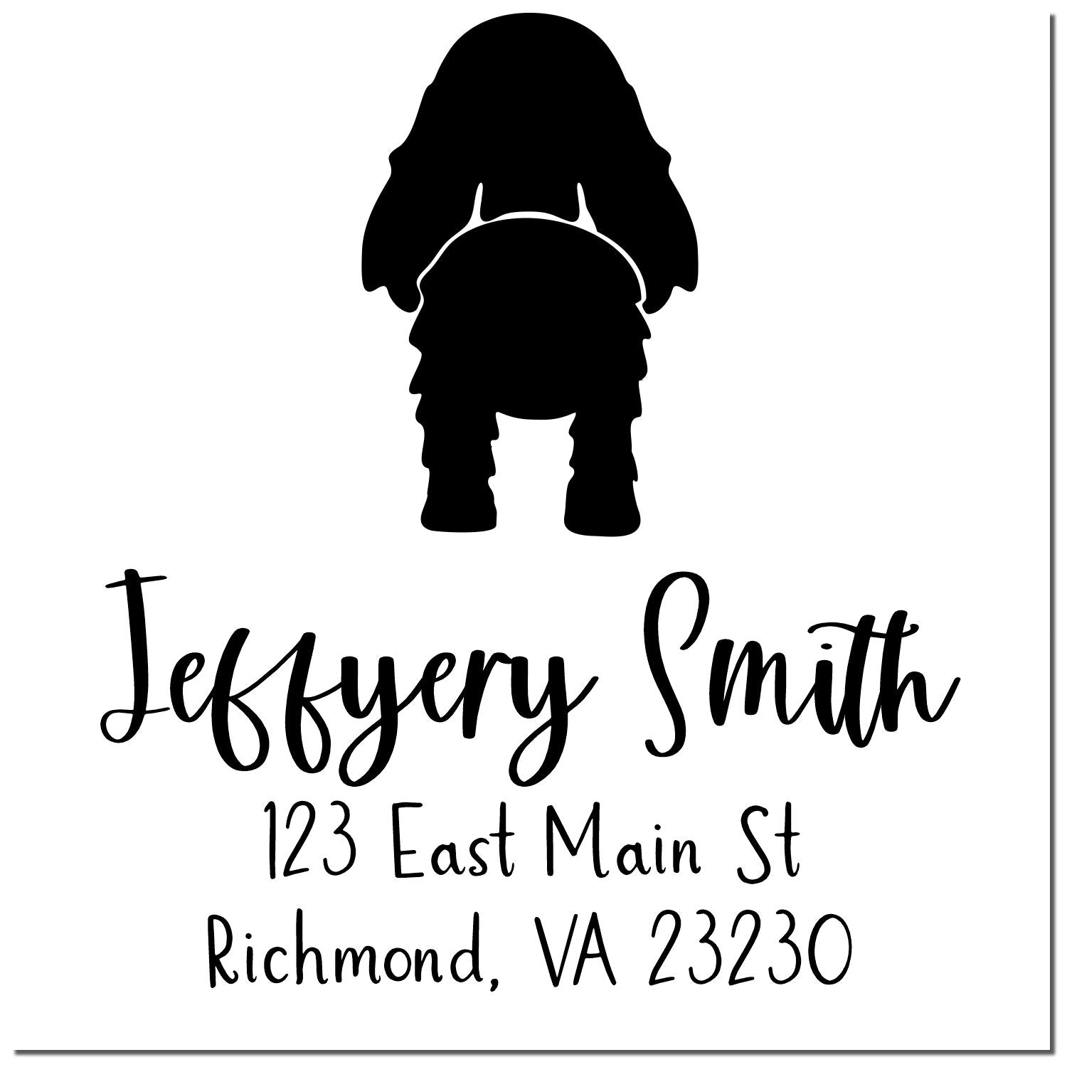 Wood Handle Cocker Spaniel Custom Made Pet Address Stamp for Envelopes - Engineer Seal Stamps