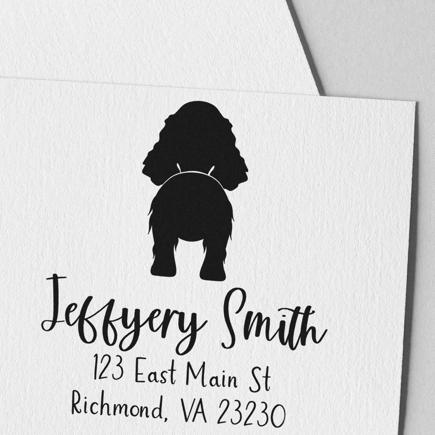 Self-Inking English Cocker Spaniel Custom-Made Address Stamper