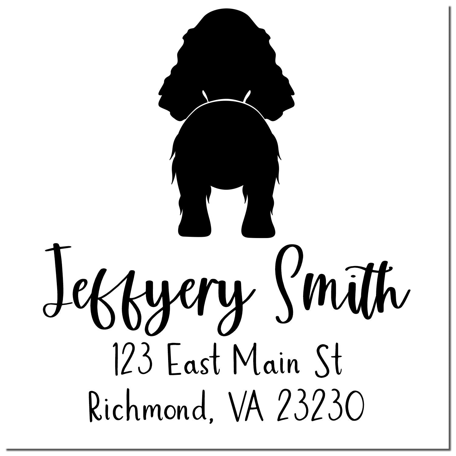 Self-Inking English Cocker Spaniel Custom-Made Address Stamper