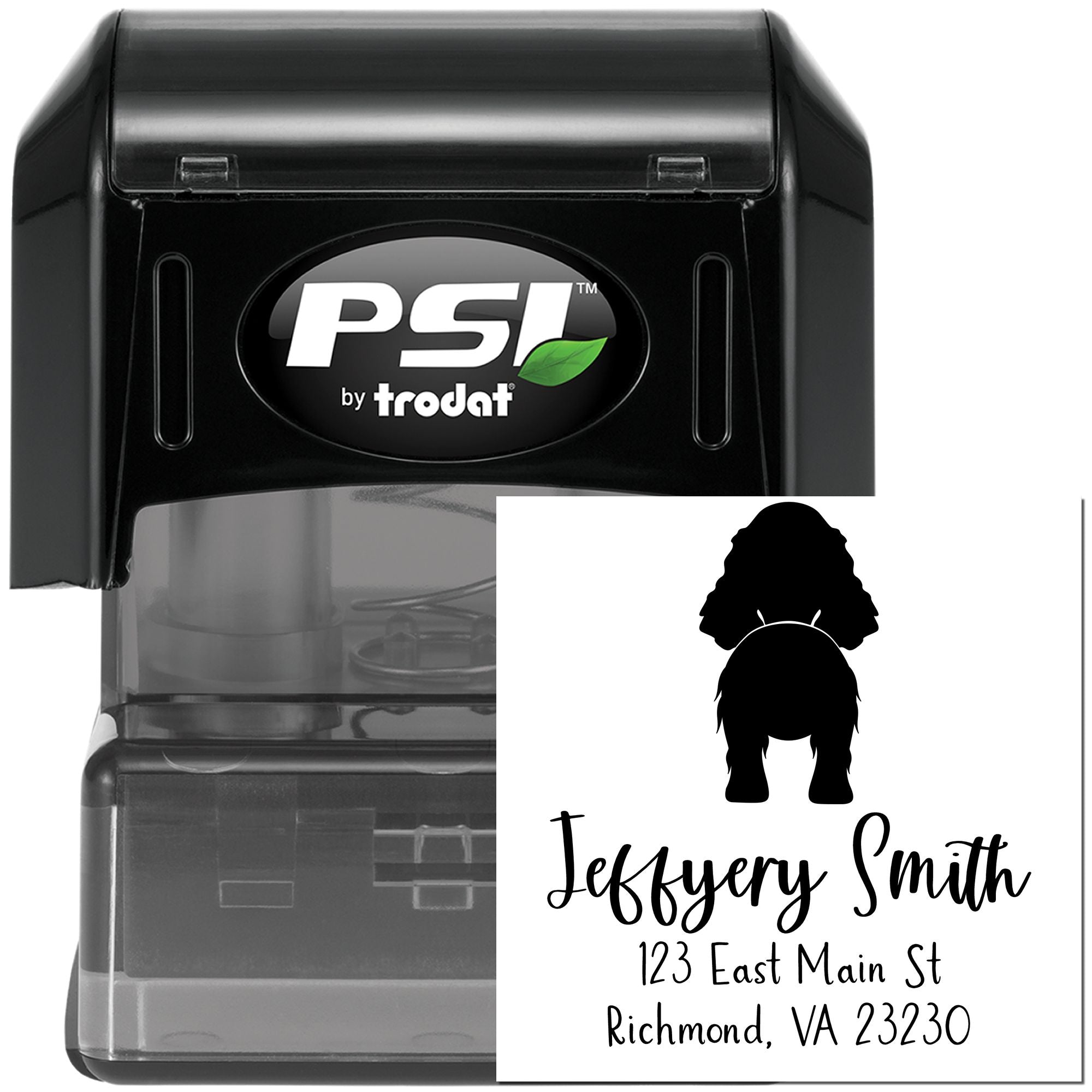 PSI Pre-Inked English Cocker Spaniel Made-to-Order Mailing Stamp for Envelopes - Engineer Seal Stamps