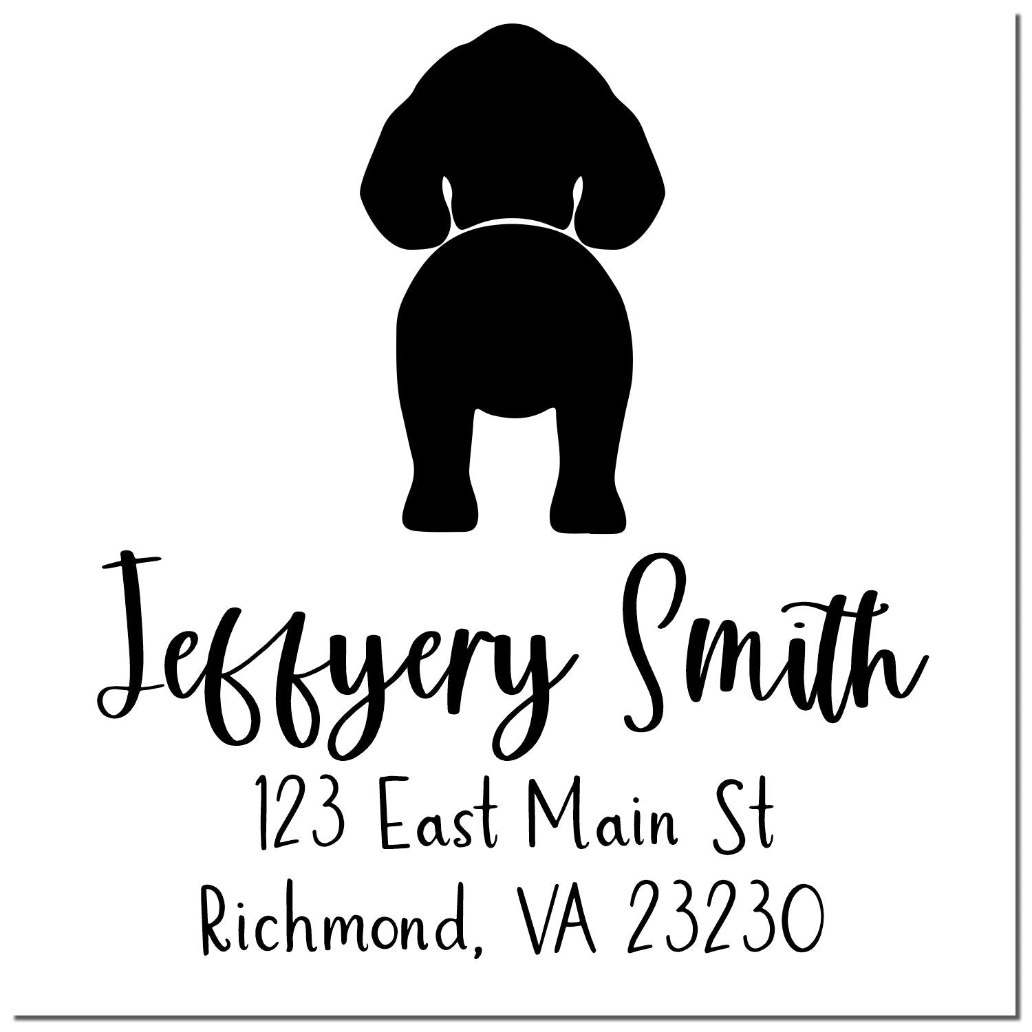 Self-Inking English Springer Spaniel Custom-Made Custom Address Rubber Stamp