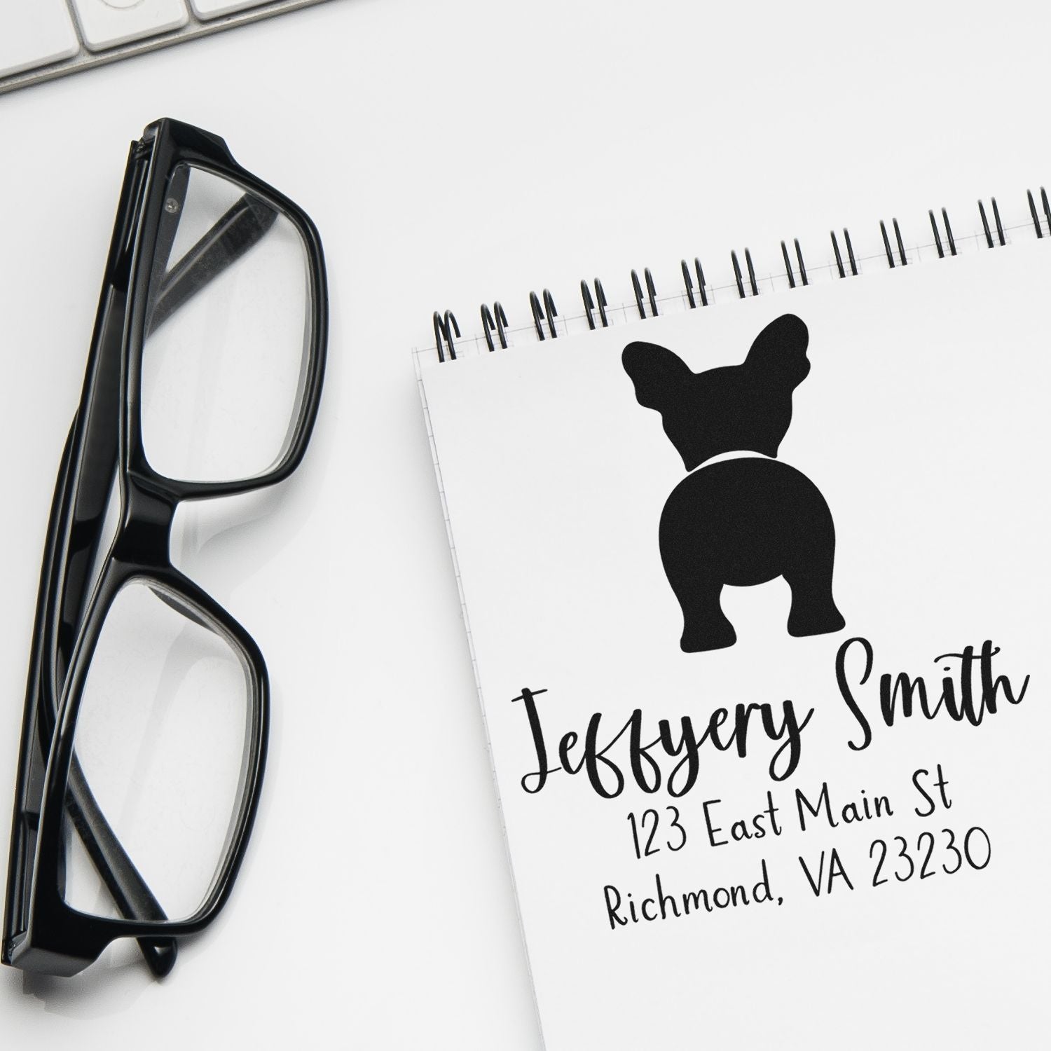 PSI Pre-Inked German Shepherd Made-to-Order Name and Address Rubber Stamp - Engineer Seal Stamps