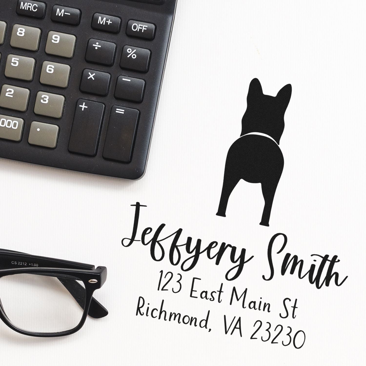 Self-Inking German Shorthaired Pointer Custom-Made Custom Address Stamper