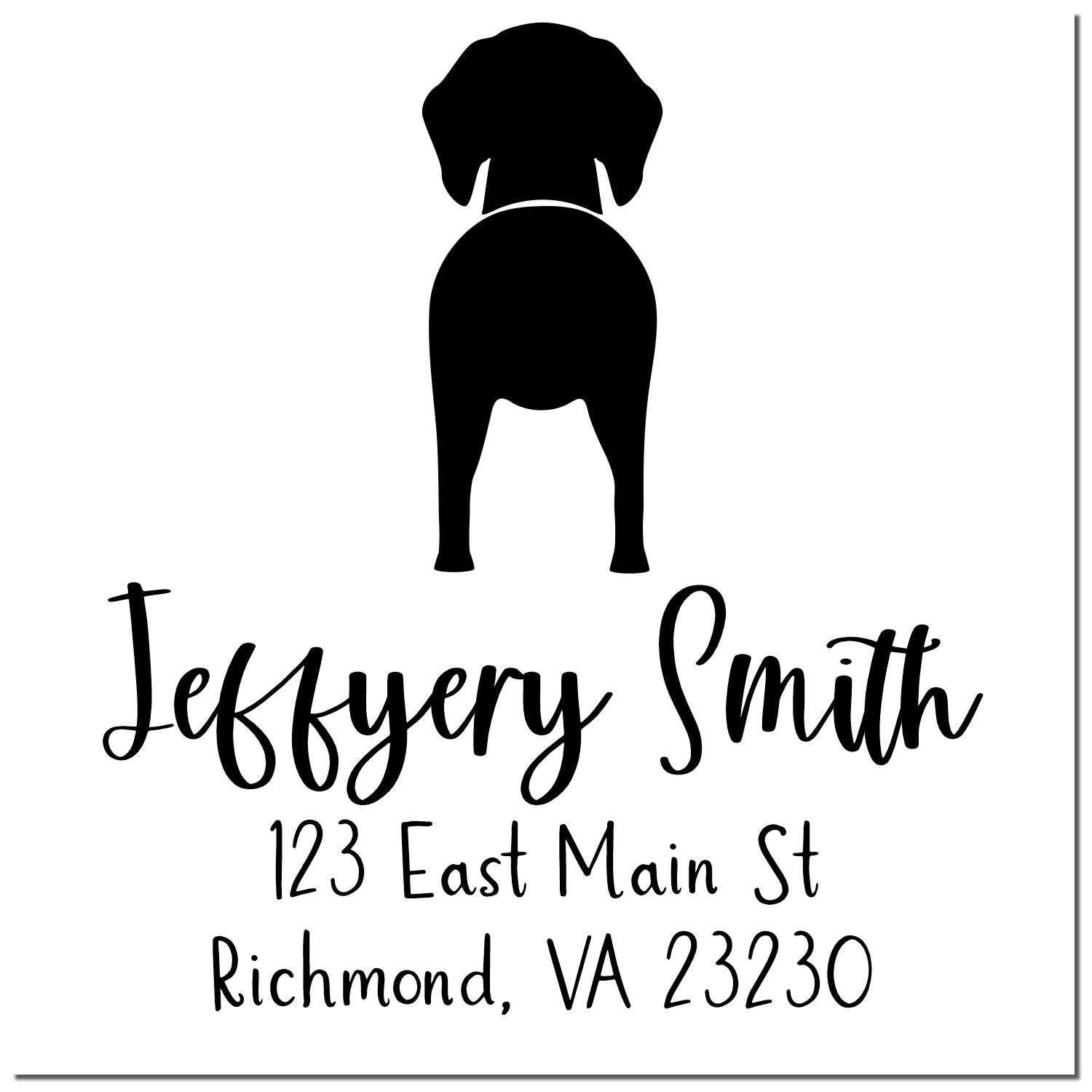 Wood Handle German Shorthaired Pointer Custom Made Return Address Stamp for Envelopes