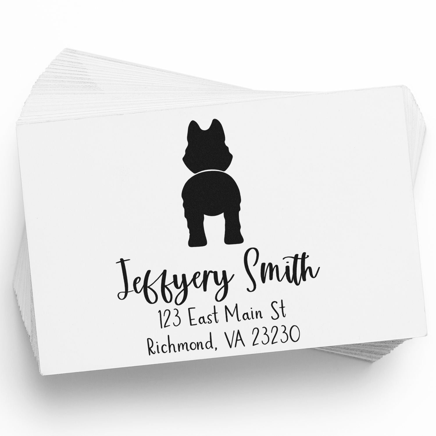 Self-Inking Husky Custom-Made Dog Design Address Stamp for Envelopes