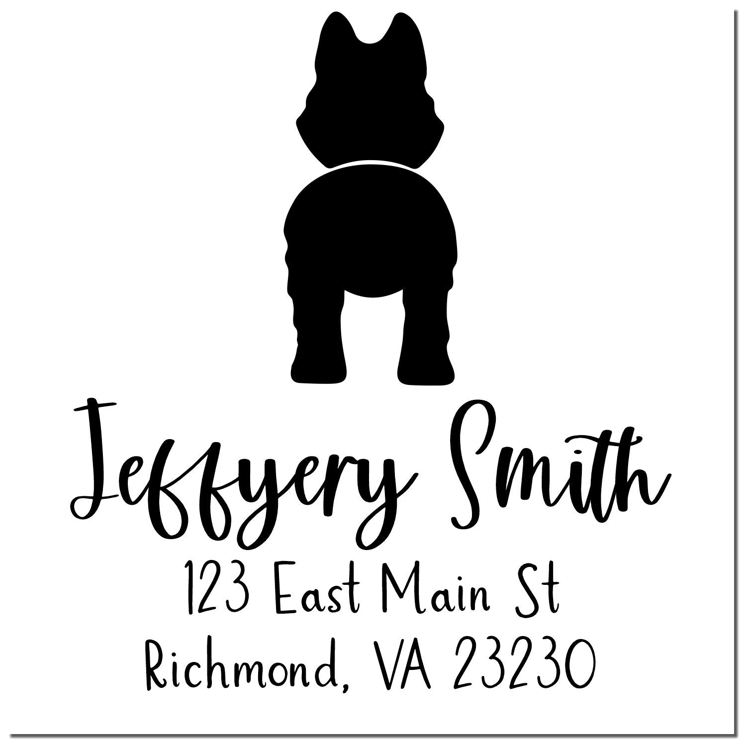 Self-Inking Husky Custom-Made Dog Design Address Stamp for Envelopes