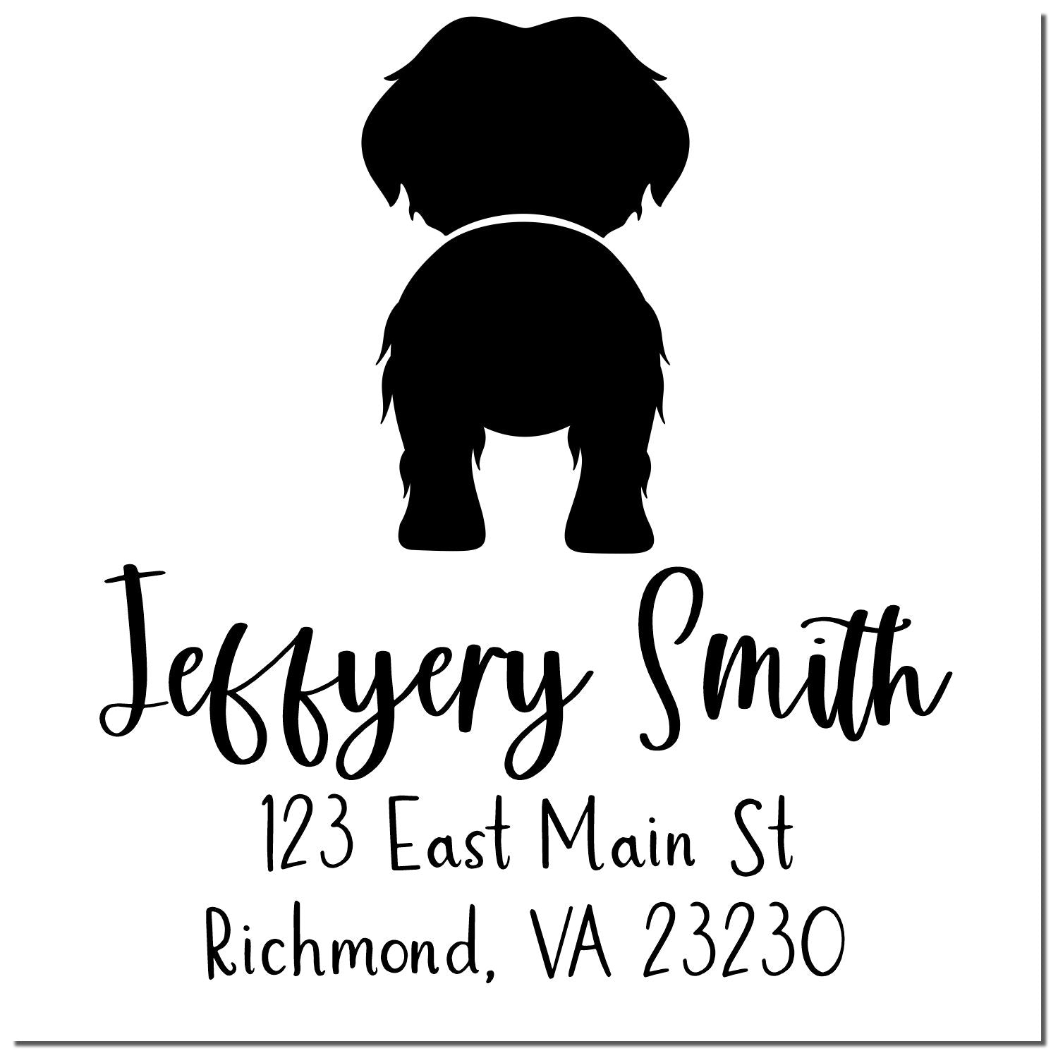 Self-Inking Maltese Custom-Made Dog Return Address Rubber Stamp