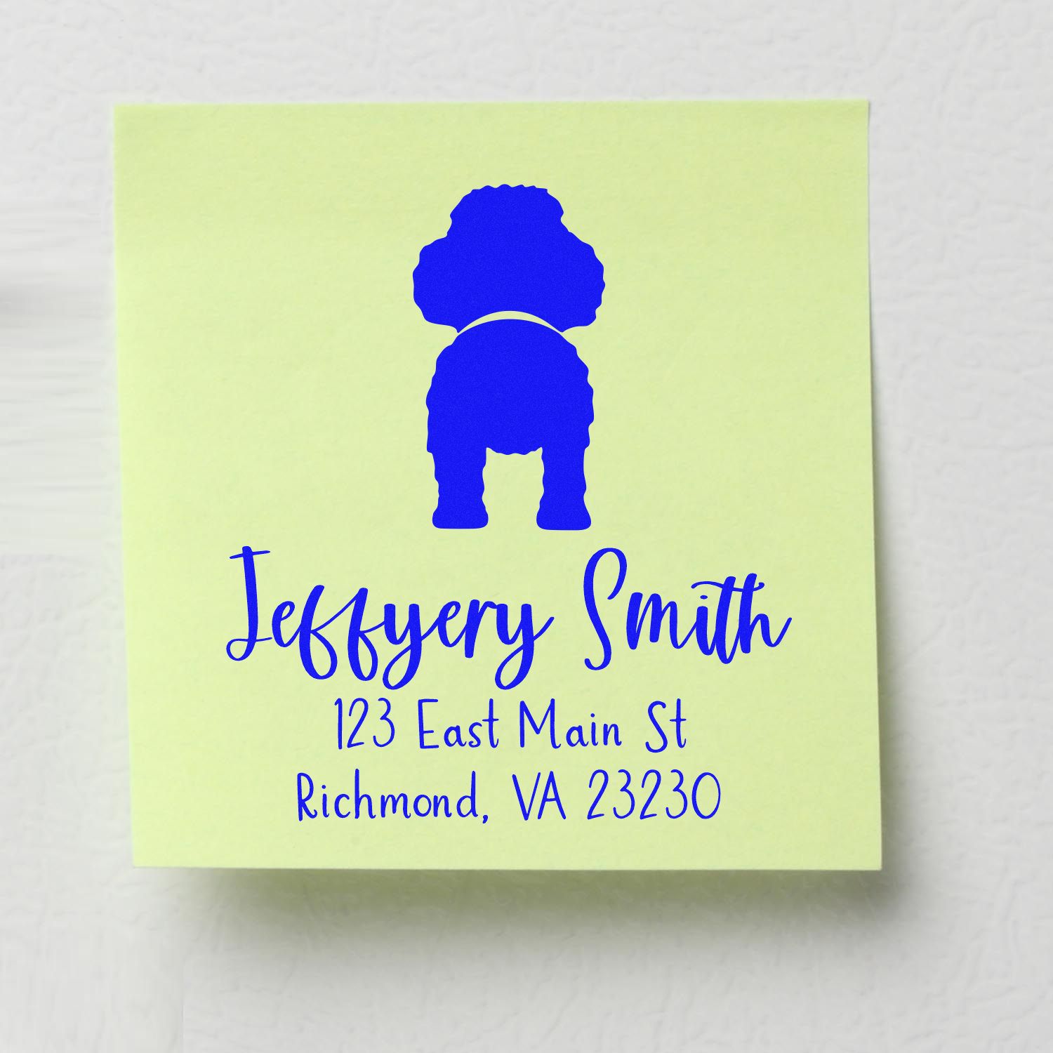 PSI Pre-Inked Poodle Made-to-Order Pet Address Stamp - Engineer Seal Stamps