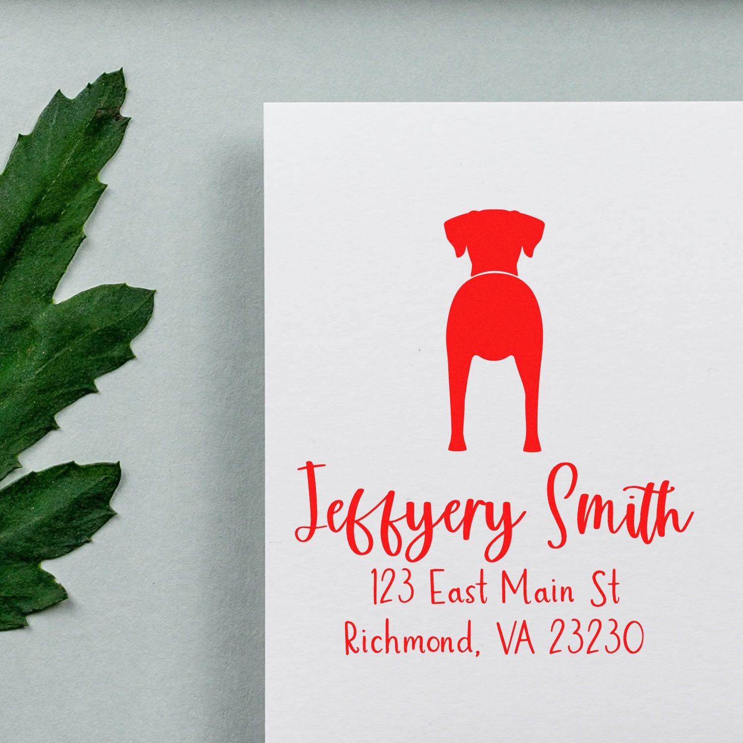 Self-Inking Rhodesian Ridgeback Custom-Made High-Quality Address Stamp for Envelopes