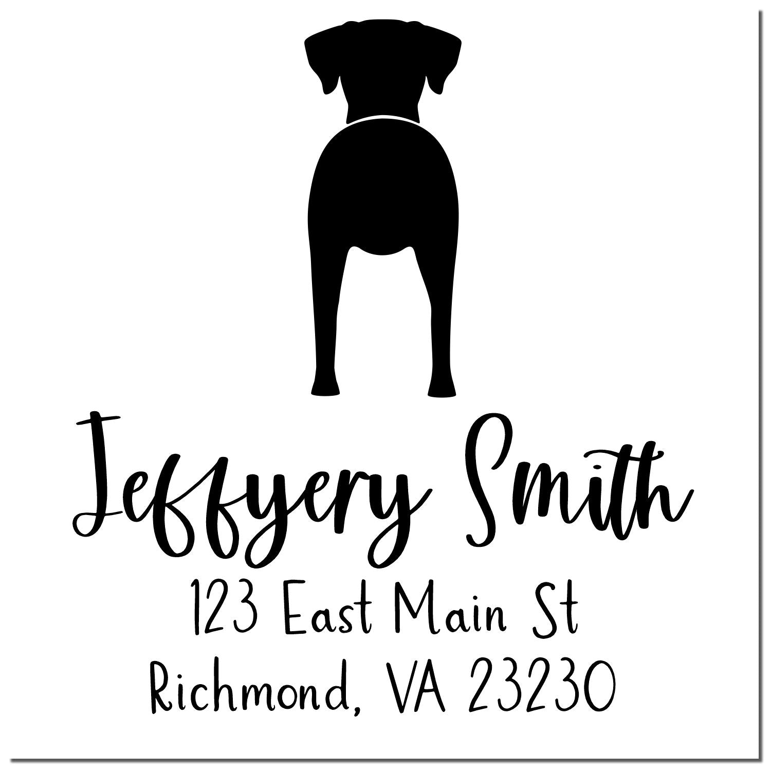 Self-Inking Rhodesian Ridgeback Custom-Made High-Quality Address Stamp for Envelopes