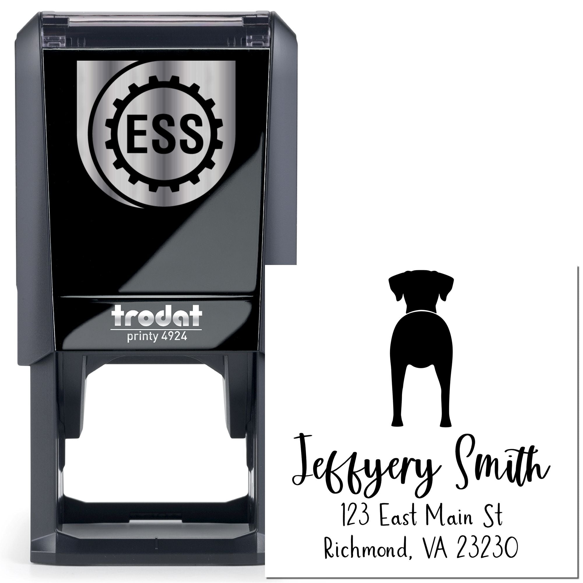 Self-Inking Rhodesian Ridgeback Custom-Made High-Quality Address Stamp for Envelopes