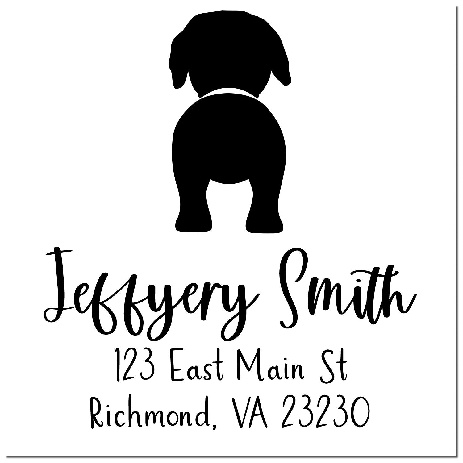 Wood Handle Rottweiler Custom Mailing Address Rubber Stamp