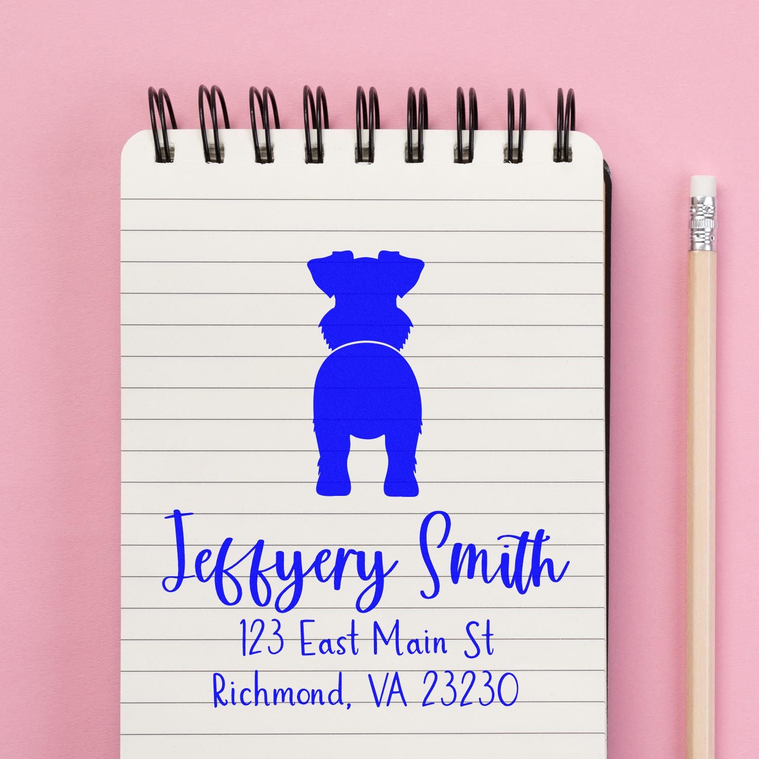 PSI Pre-Inked Standard Schnauzer Made-to-Order Return Address Stamp for Envelopes - Engineer Seal Stamps