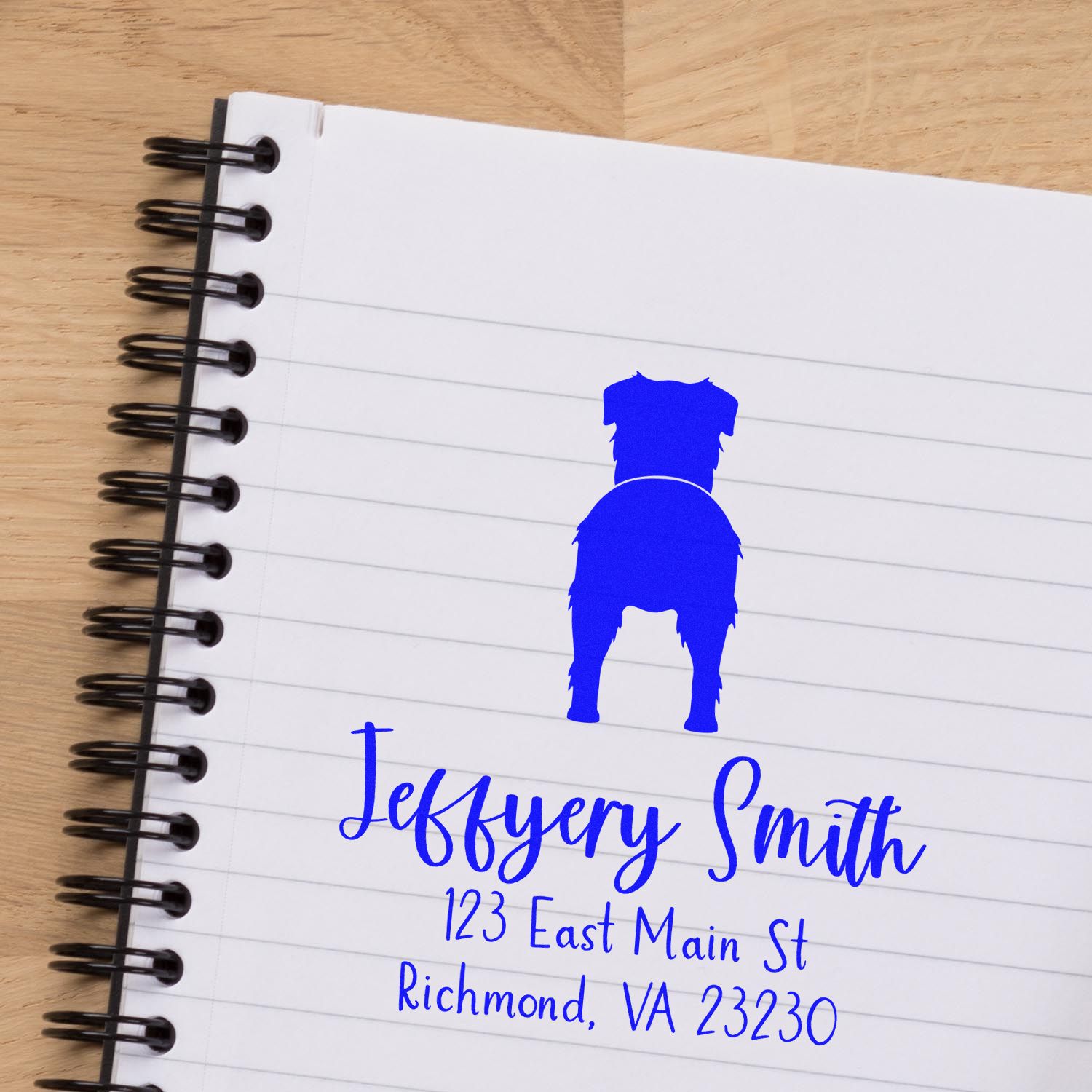 PSI Pre-Inked Toy Australian Shepherd Made-to-Order Return Address Stamp for Envelopes - Engineer Seal Stamps