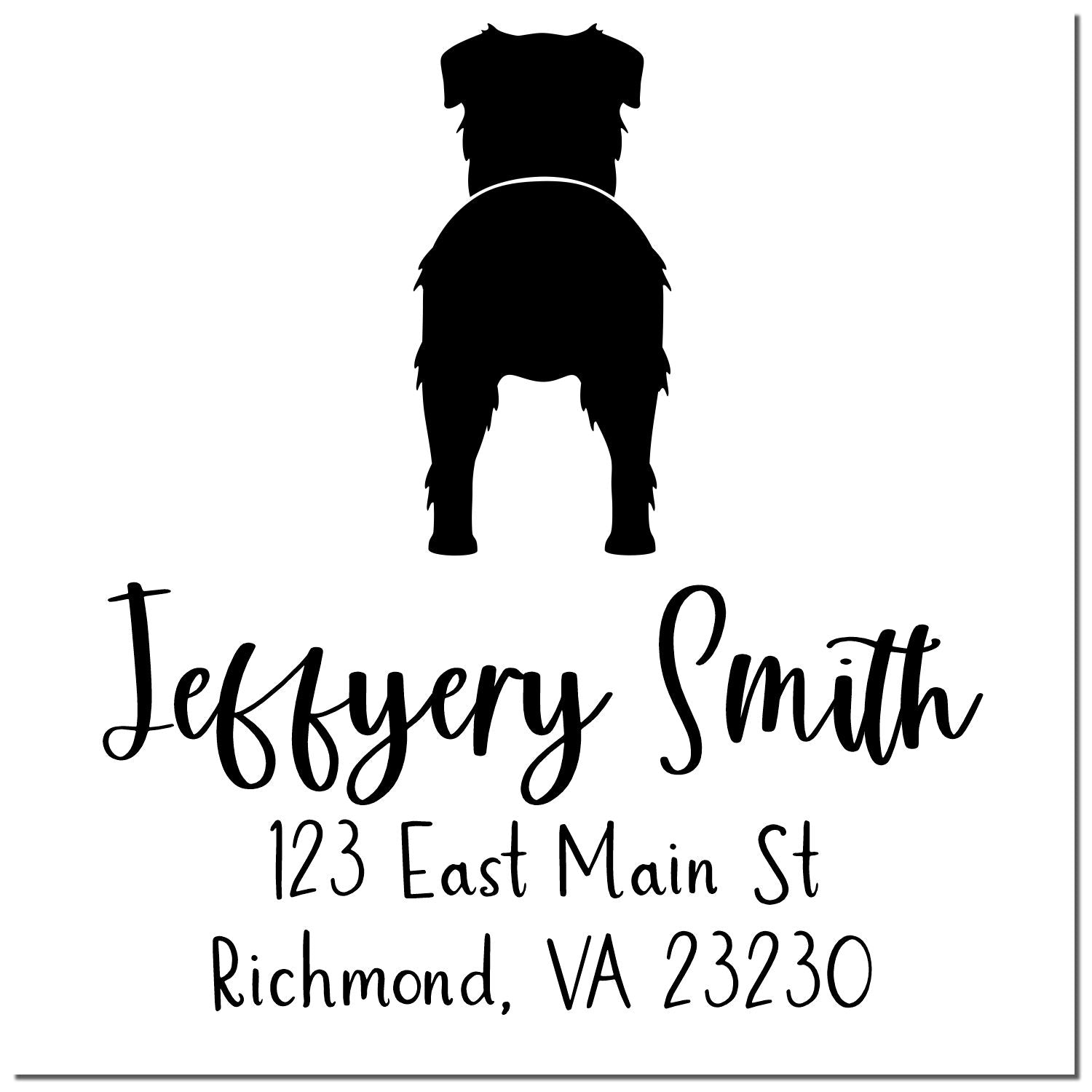 PSI Pre-Inked Toy Australian Shepherd Made-to-Order Return Address Stamp for Envelopes - Engineer Seal Stamps