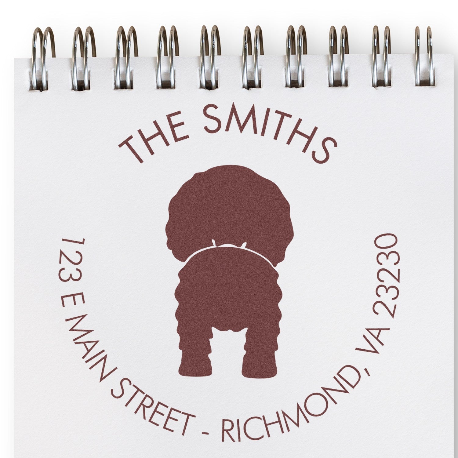 Slim Pre-Inked Cavalier King Charles Spaniel Custom Mailing Address Stamp - Engineer Seal Stamps