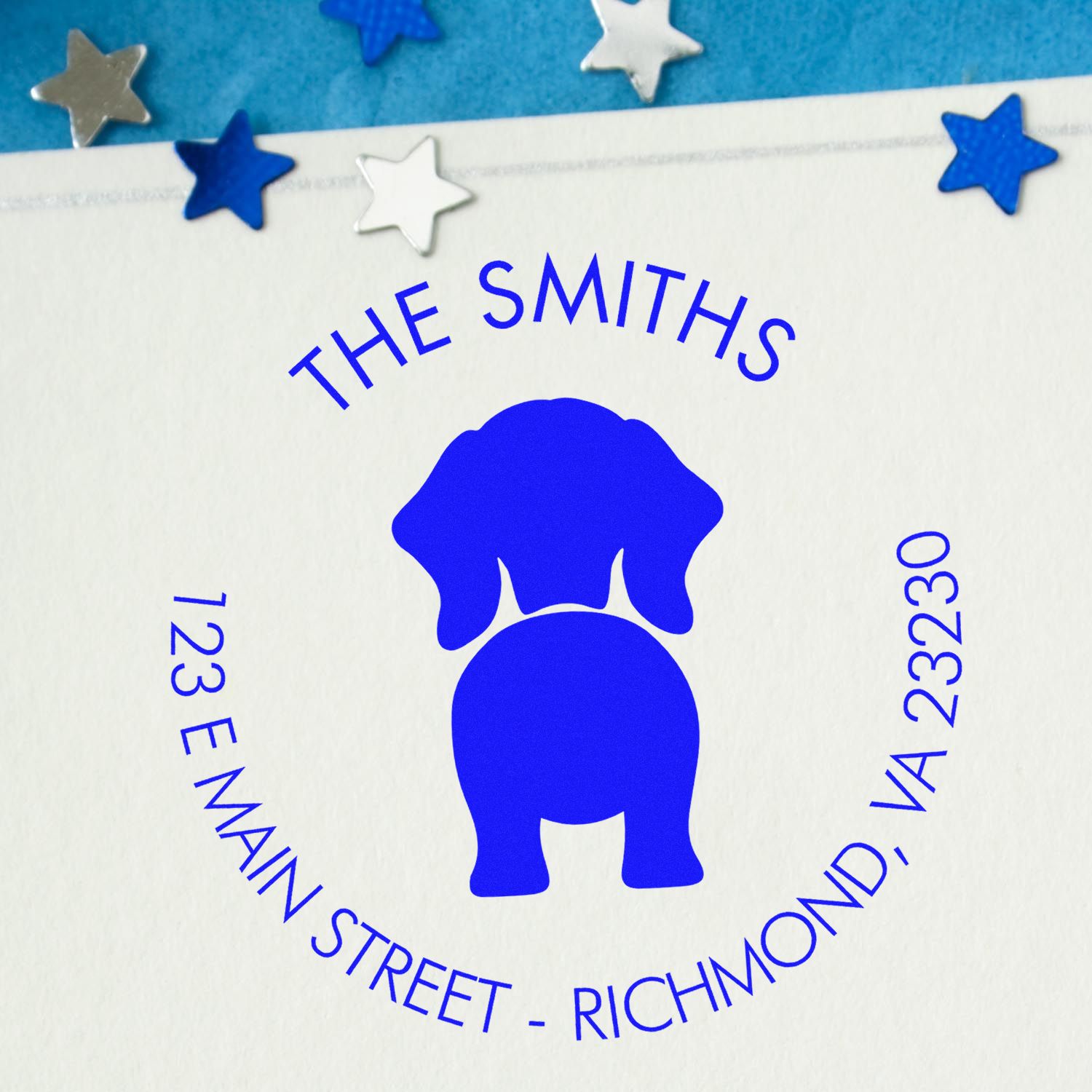 Self-Inking Dachshund Custom-Made Mailing Address Stamp