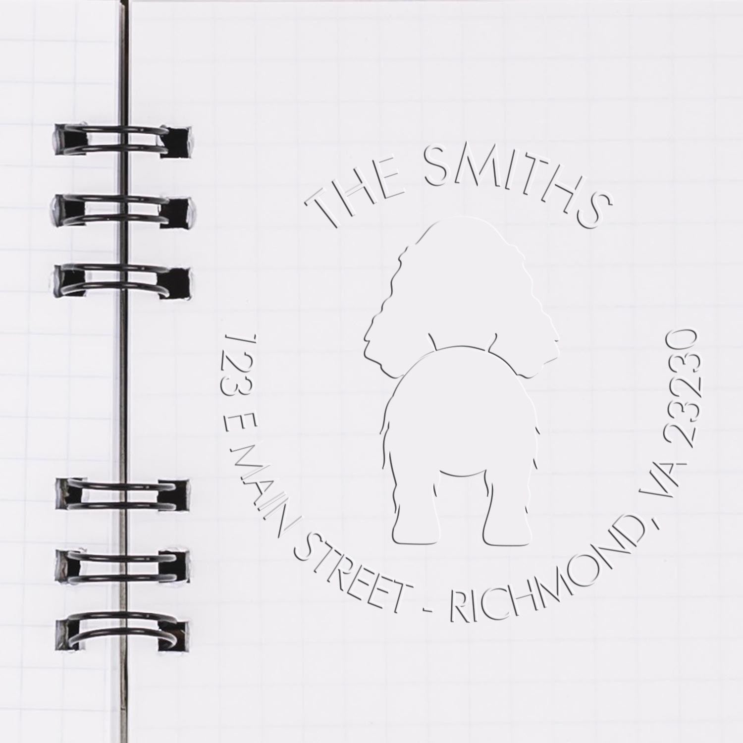 Hybrid English Cocker Spaniel Dog Custom Return Address Embosser - Engineer Seal Stamps