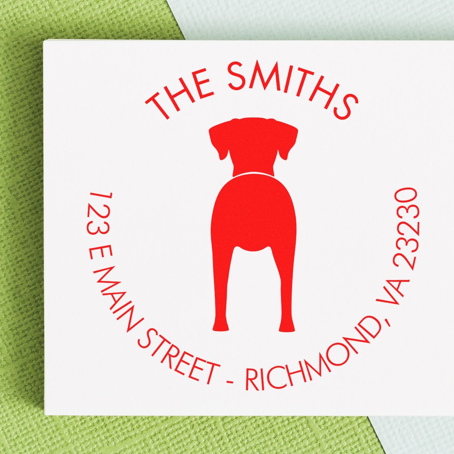 Self-Inking Rhodesian Ridgeback Custom-Made New Address Stamp for Envelopes