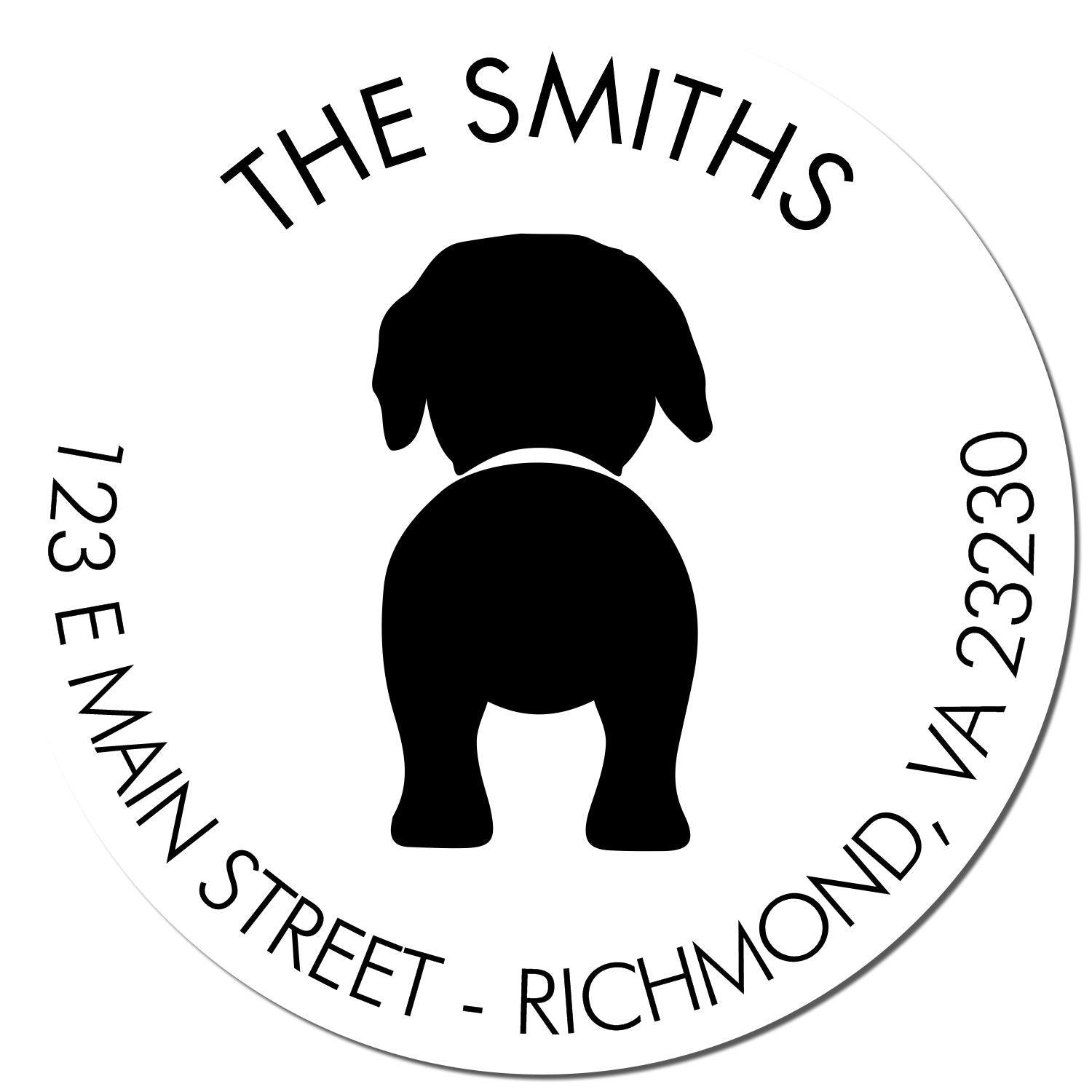 Slim Pre-Inked Rottweiler Customized Mail Address Stamp - Engineer Seal Stamps