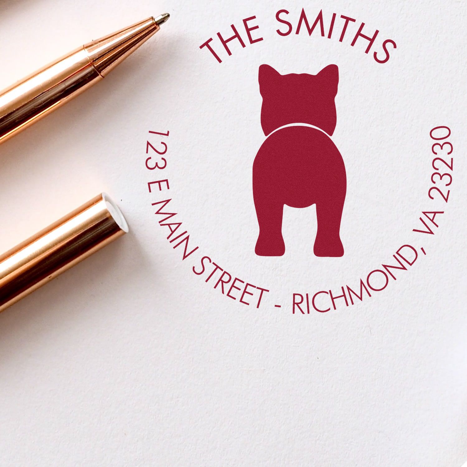 PSI Pre-Inked Shiba Inu Personalizable Stamp for Envelopes - Engineer Seal Stamps